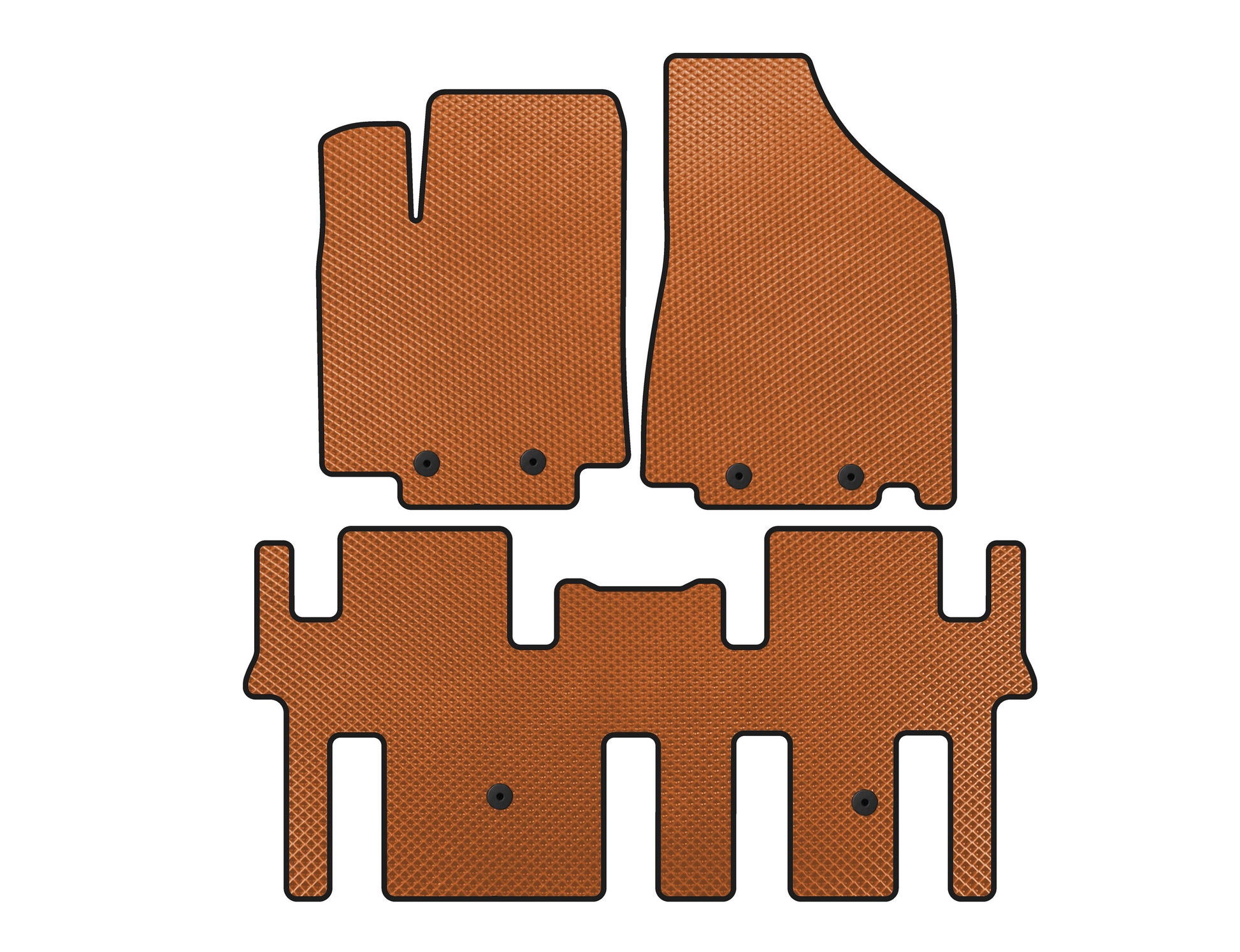 EVA Floor Mats (2 Rows, Orange) for Nissan Pathfinder R52 2012-2021 - image 1