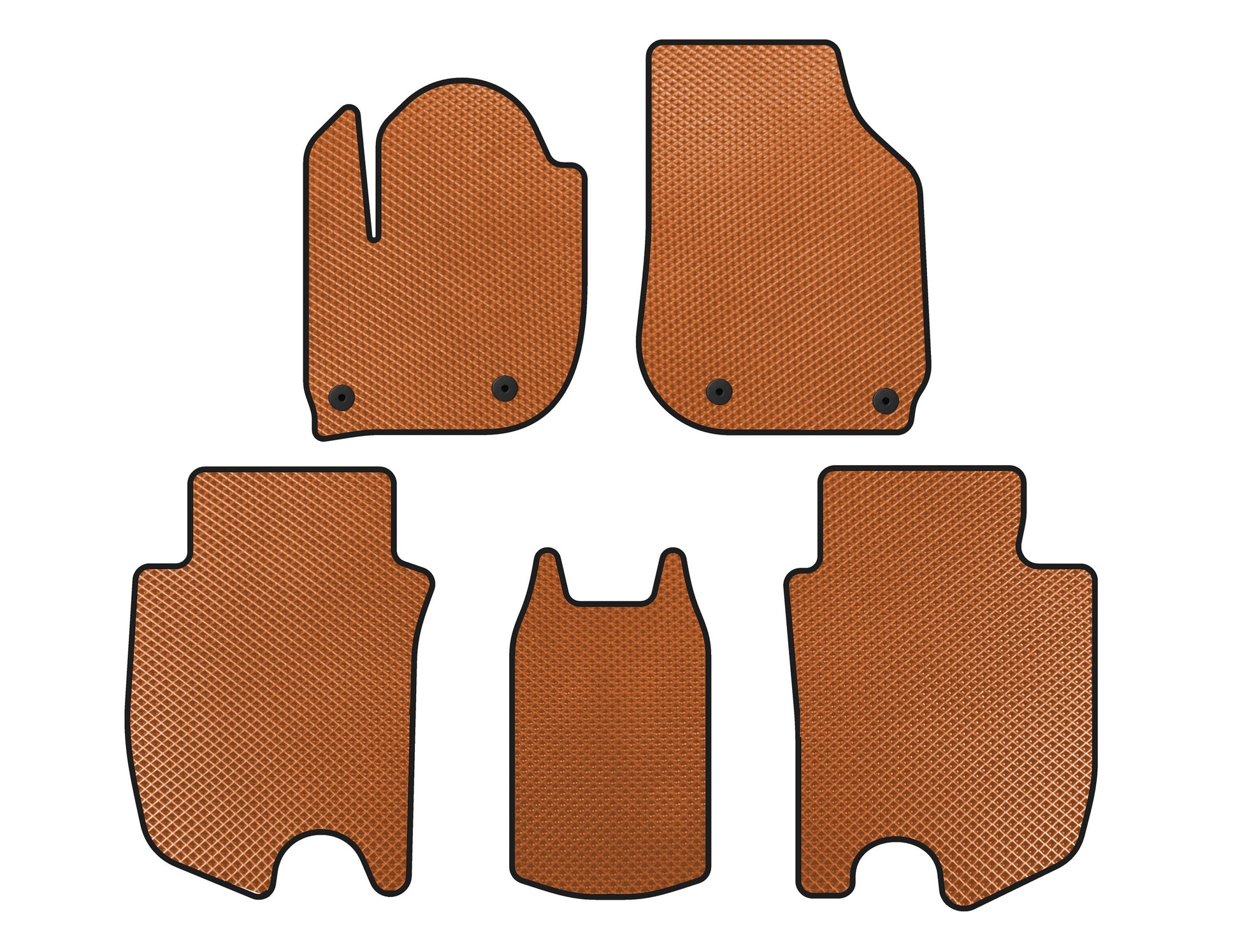 EVA Floor Mats (HB, Hybrid, Orange) for Honda FIT/Jazz 2014- - image 1
