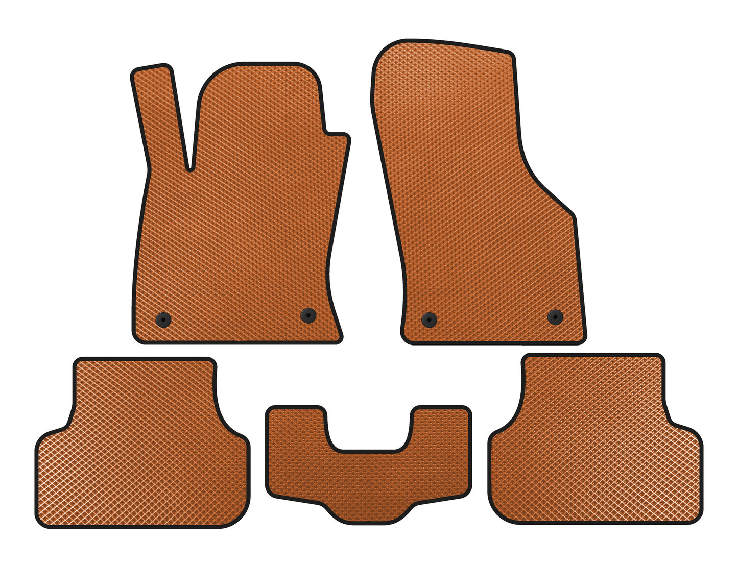 EVA Floor Mats (2013-2016, SW, Orange) for Seat Leon 2013-2020 - image 1