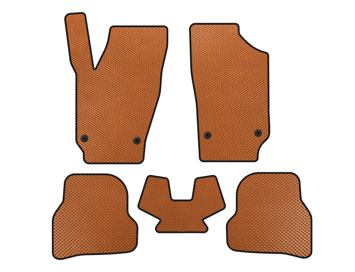 EVA Floor Mats (2010-2012, HB, 5-Door, Orange) for Seat Ibiza 2010-2017 - image 1