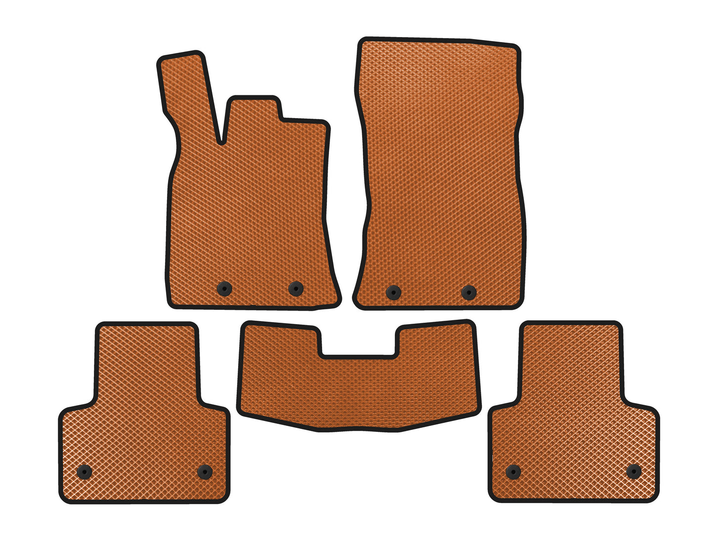 EVA Floor Mats (Short, Orange) for Jaguar XJ 2010- - image 1