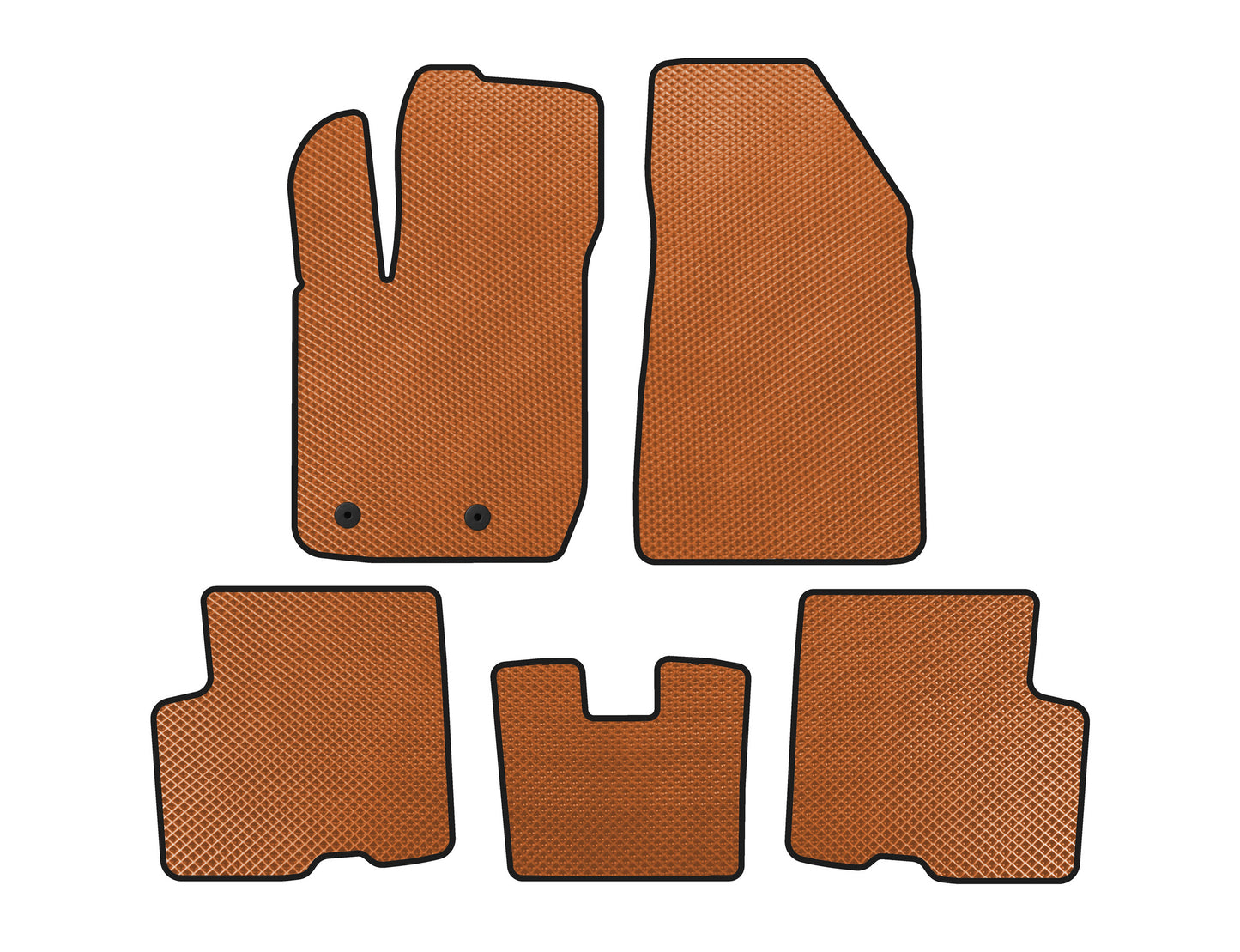 EVA Floor Mats (Front-Wheel Drive, Orange) for Renault Arkana 2019- - image 1