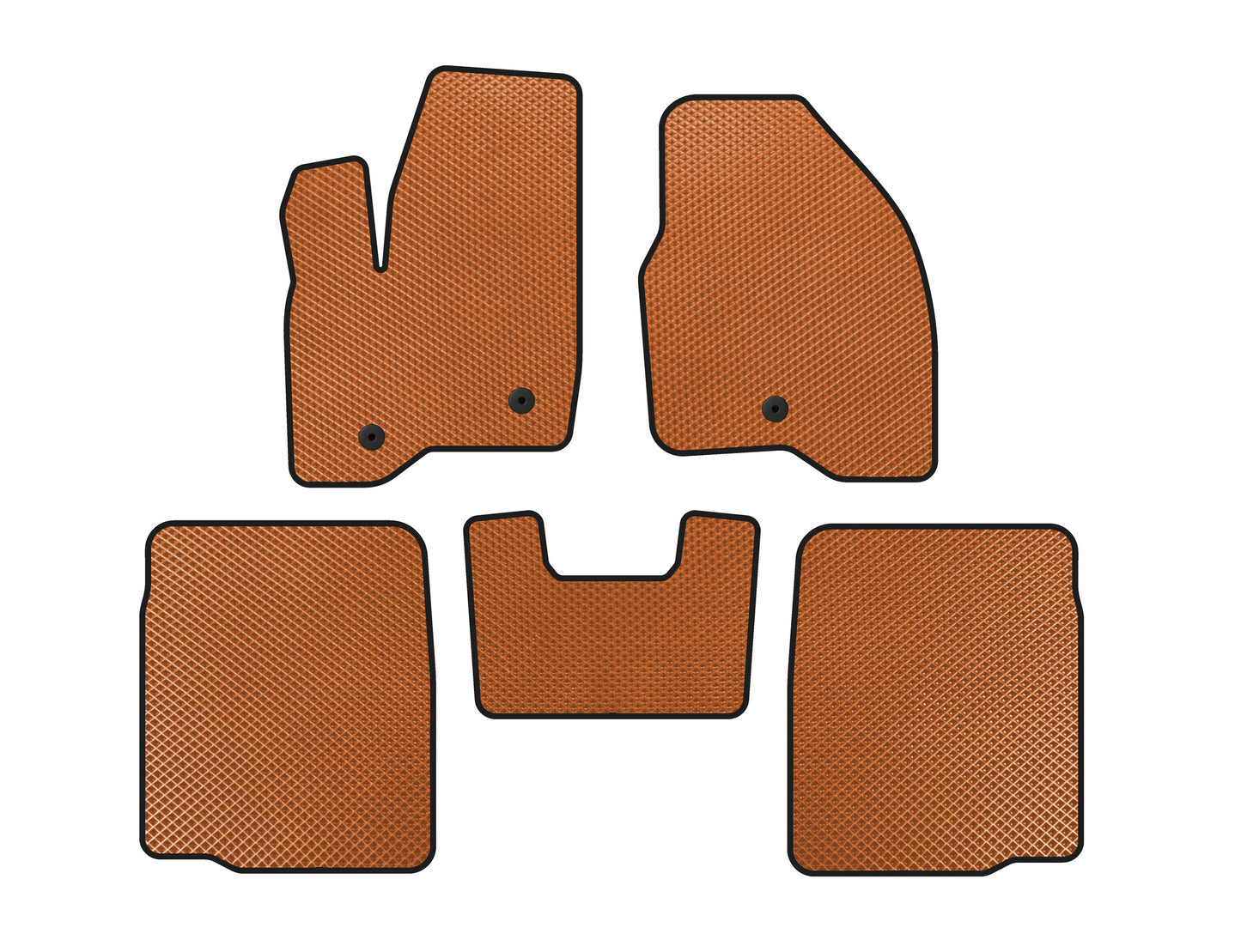 EVA Floor Mats (2 Rows, 2011-2015, Orange) for Ford Explorer 2011-2019 - image 1
