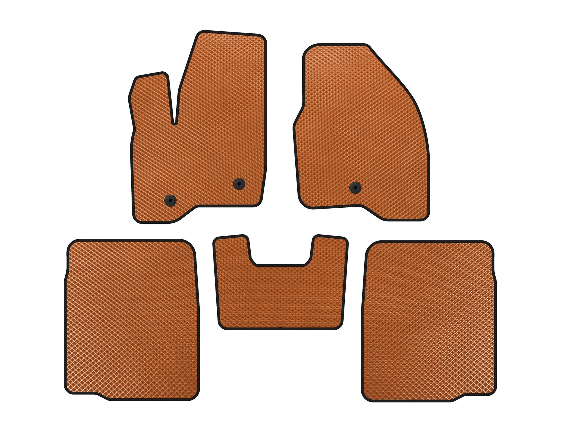 EVA Floor Mats (2 Rows, 2011-2015, Orange) for Ford Explorer 2011-2019 - image 1