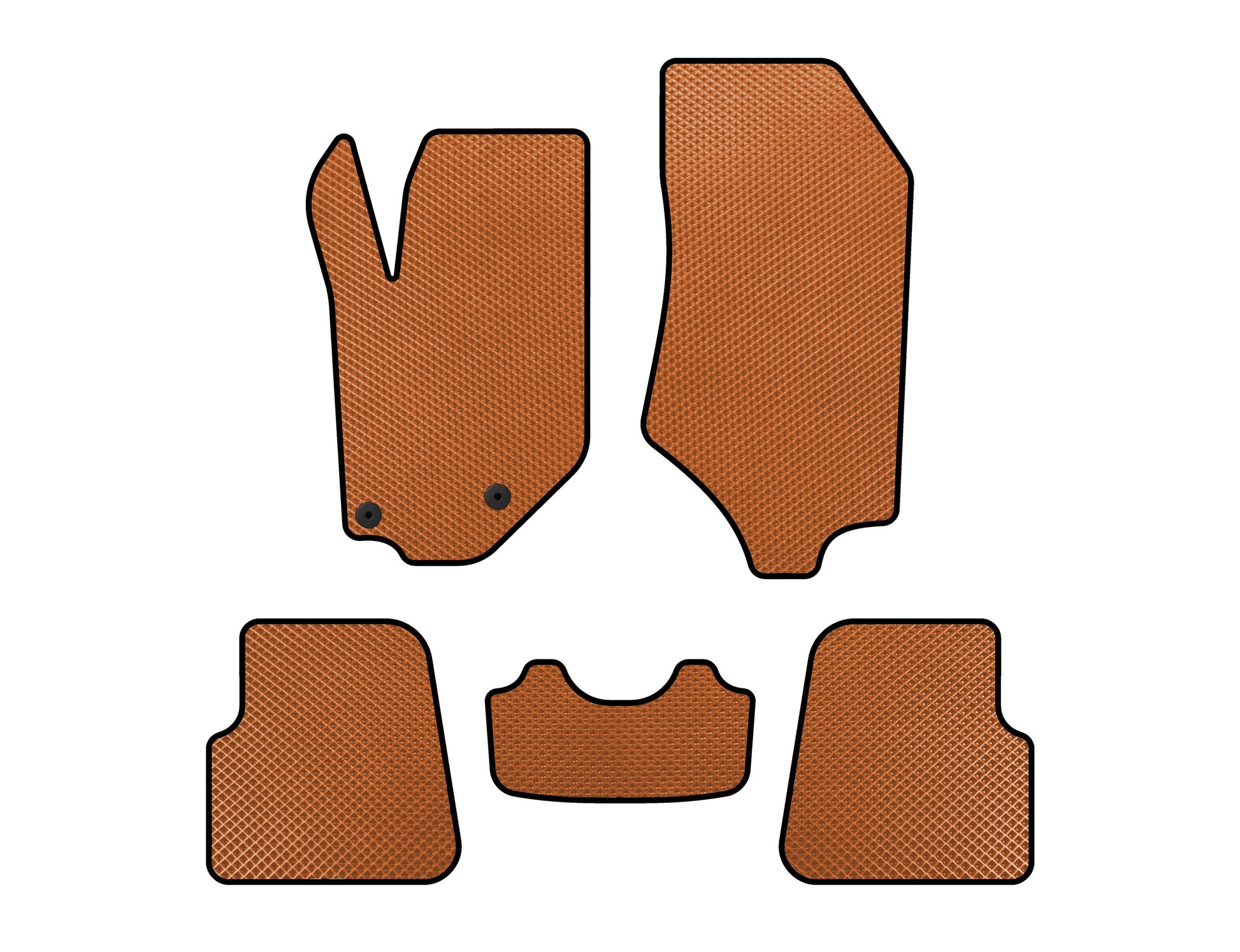 EVA Floor Mats (Hatchback, 5-Door, Orange) for Opel Corsa F 2019- - image 1