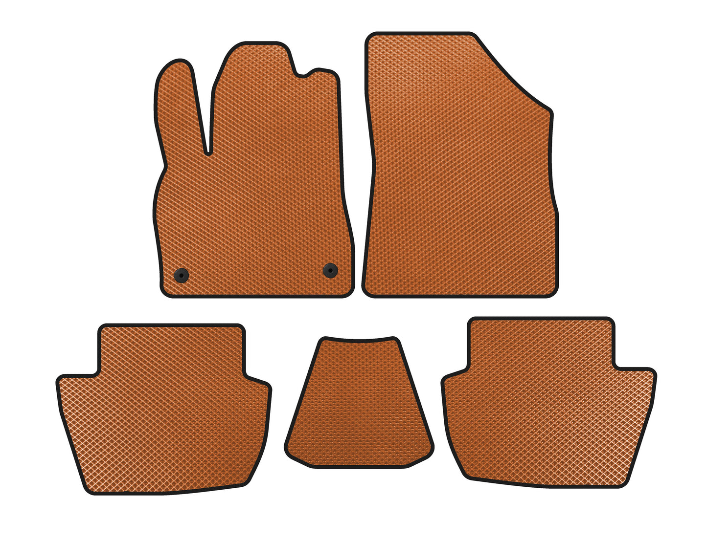 EVA floor mats (HB, Hybrid/automatic transmission, Orange) for Citroen DS-5 - image 1