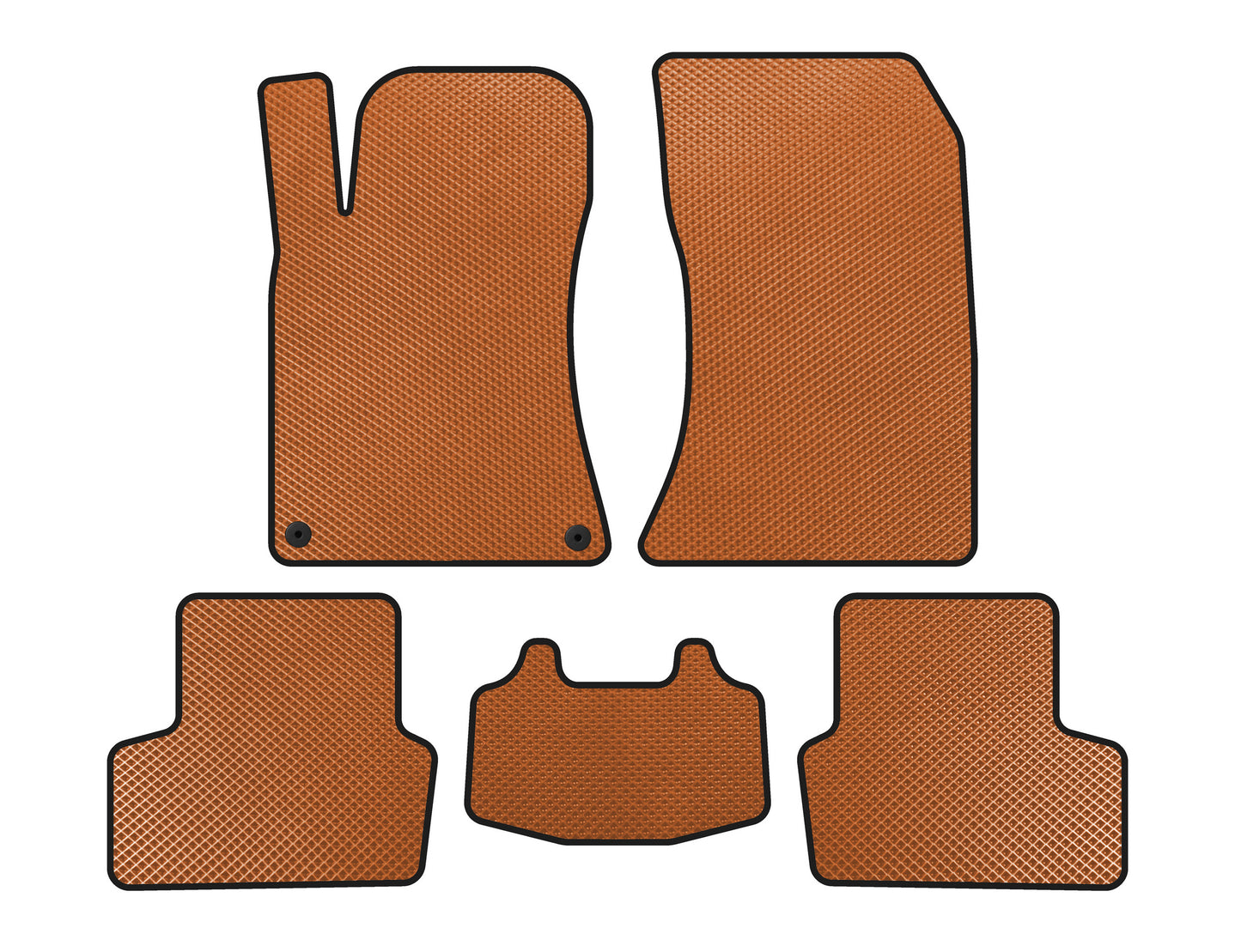 EVA Floor Mats (SD, Orange) for Mercedes CLA C117 2013-2019 - image 1