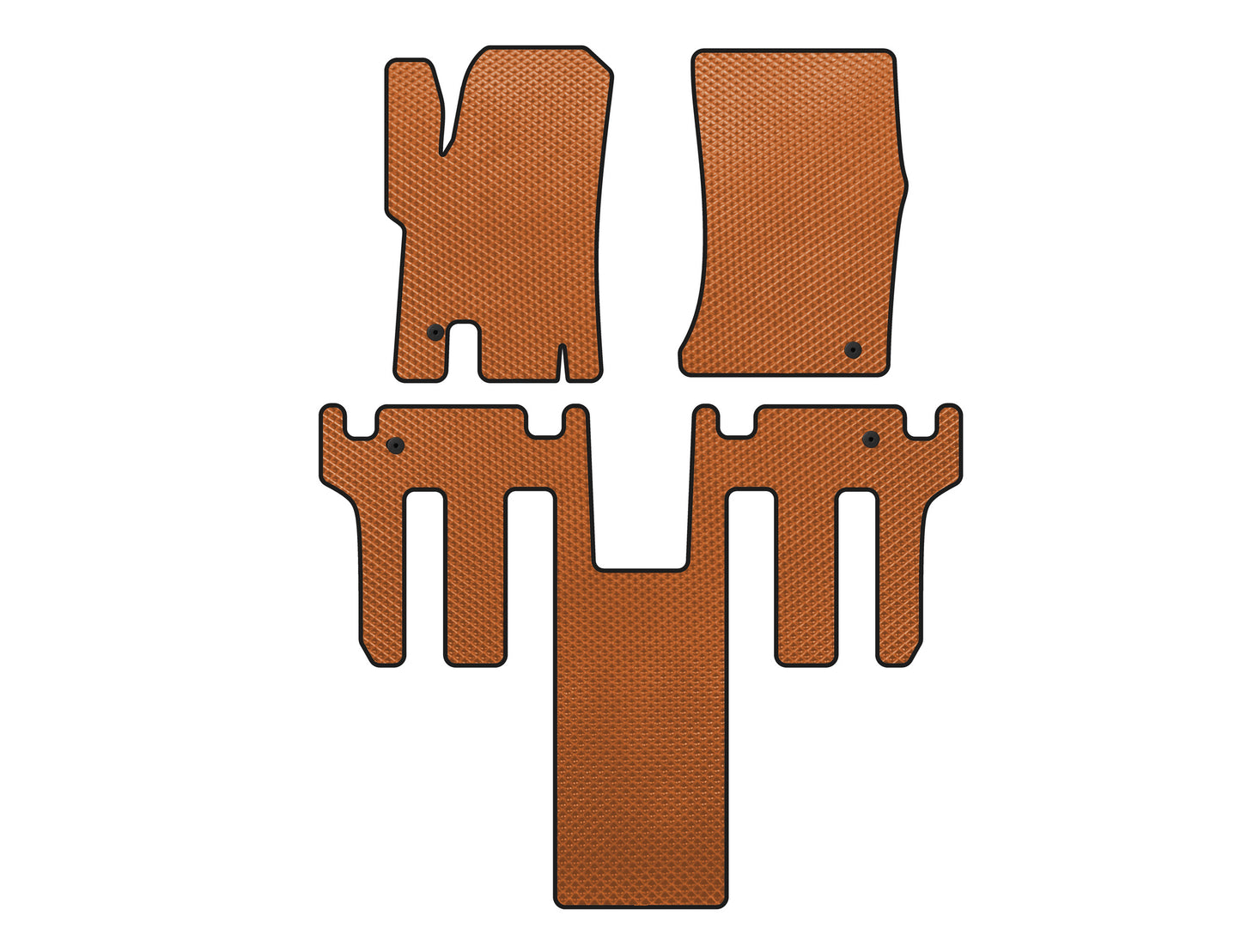 EVA Floor Mats (2 Rows, Orange) for Ssang Yong Rodius - image 1