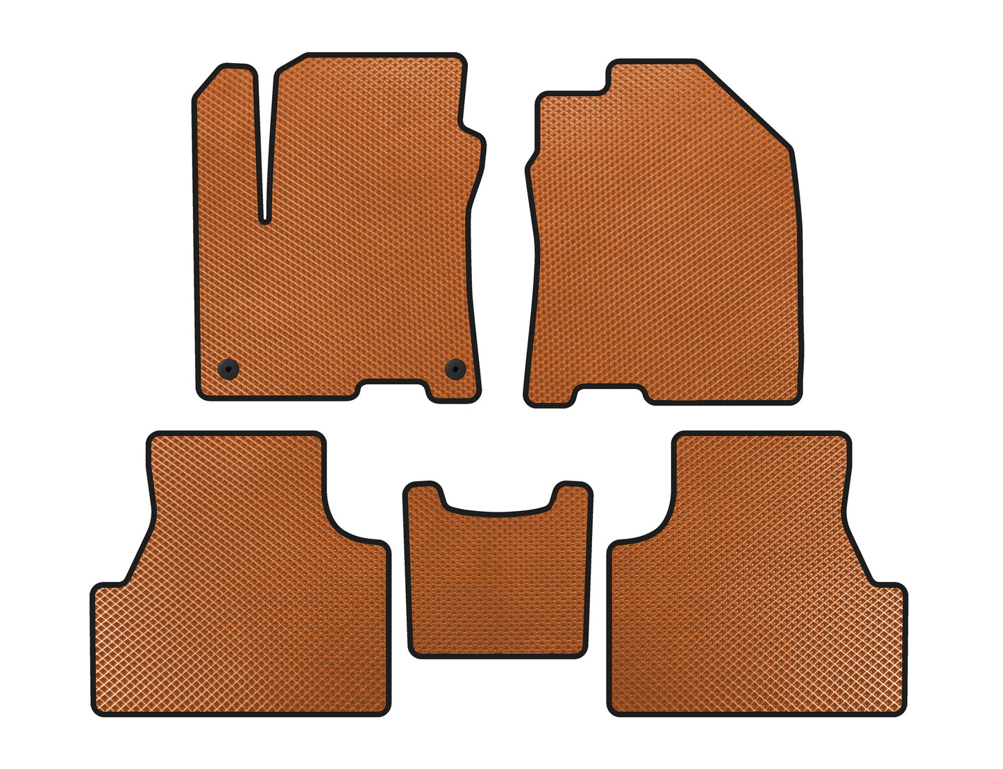 EVA Floor Mats (2019-2020, Electro, Orange) for Hyundai Encino EV 2019- - image 1