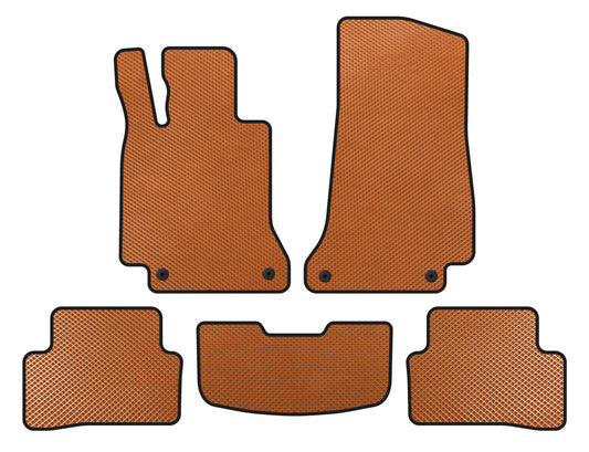EVA Floor Mats (SD, Orange) for Mercedes C-сlass W205 2014-2021 - image 1