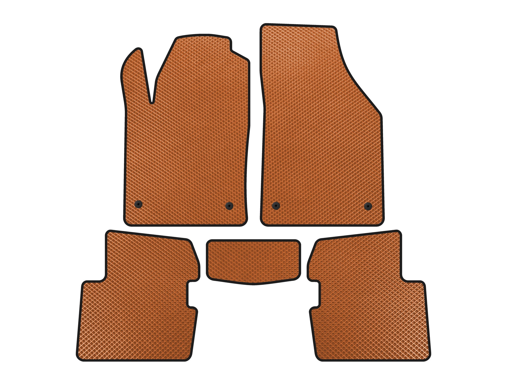 EVA Floor Mats (SD, Orange) for Dodge Dart 2012-2017 - image 1
