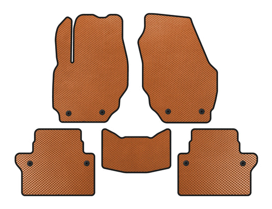 EVA Floor Mats (Orange) for Volvo S80 2006-2016 - image 1