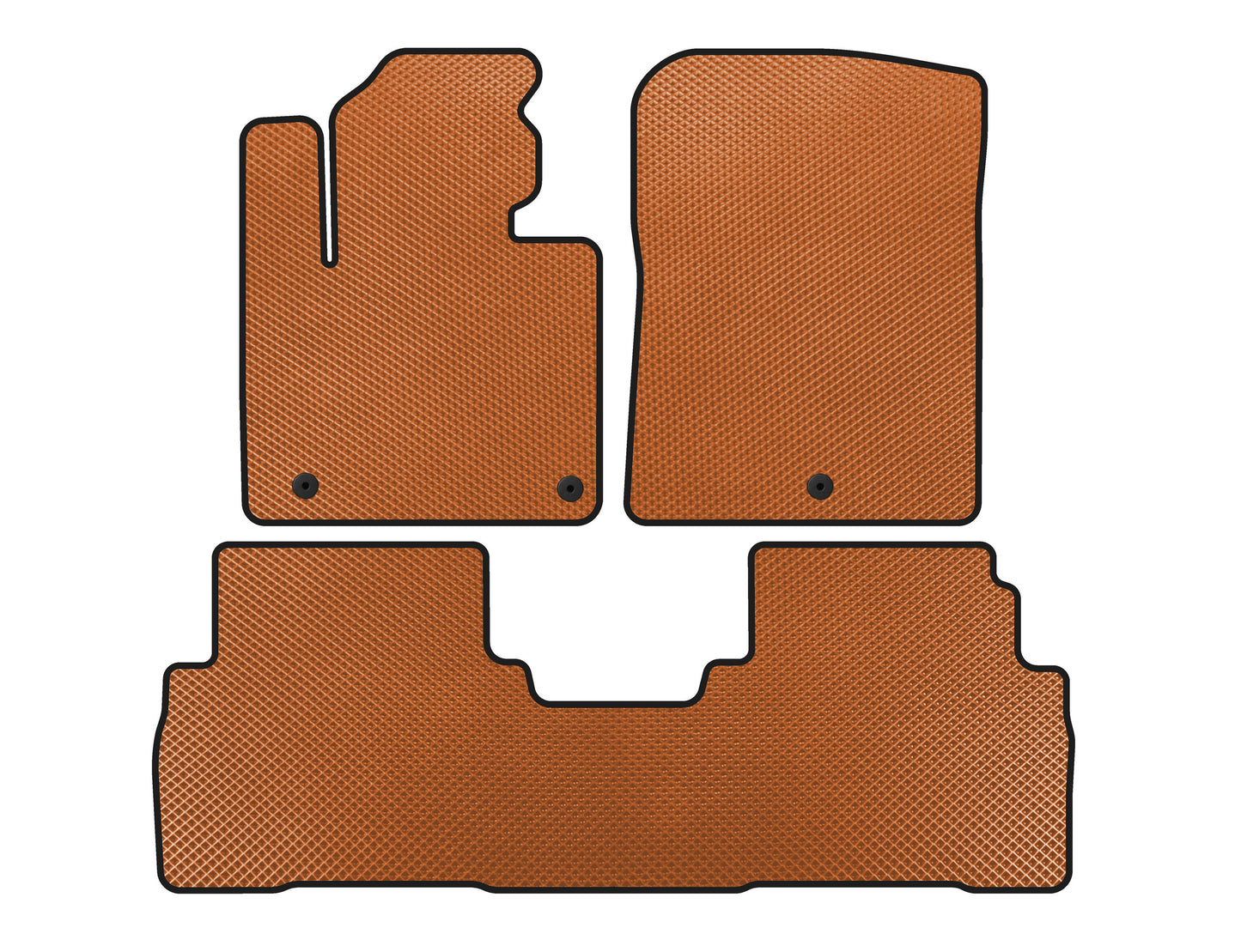 EVA Floor Mats (7-Seater, Orange) for Kia Sorento III UM 2014-2020 - image 1