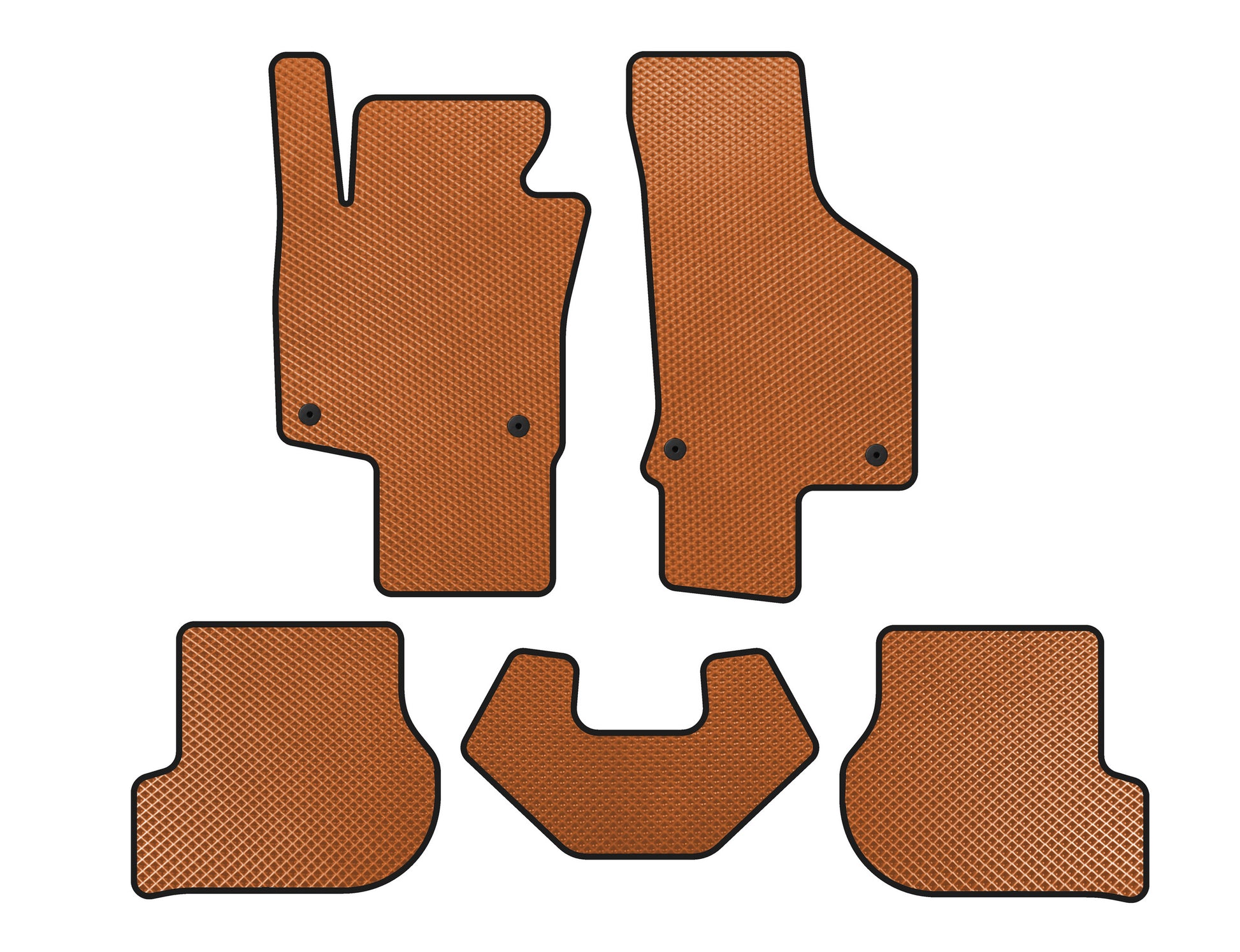 EVA Floor Mats (HB, 3-Door, Orange) for Volkswagen Scirocco 2008-2017 - image 1