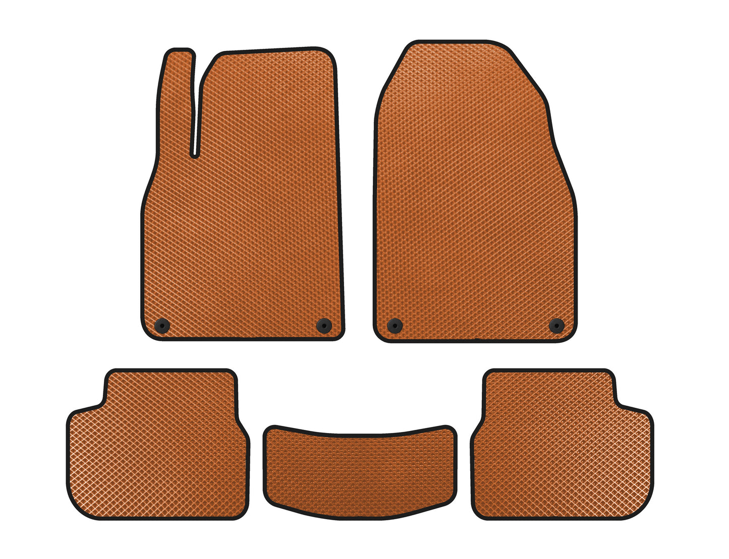 EVA Floor Mats (Orange) for Saab 9-3 2002-2014 - image 1