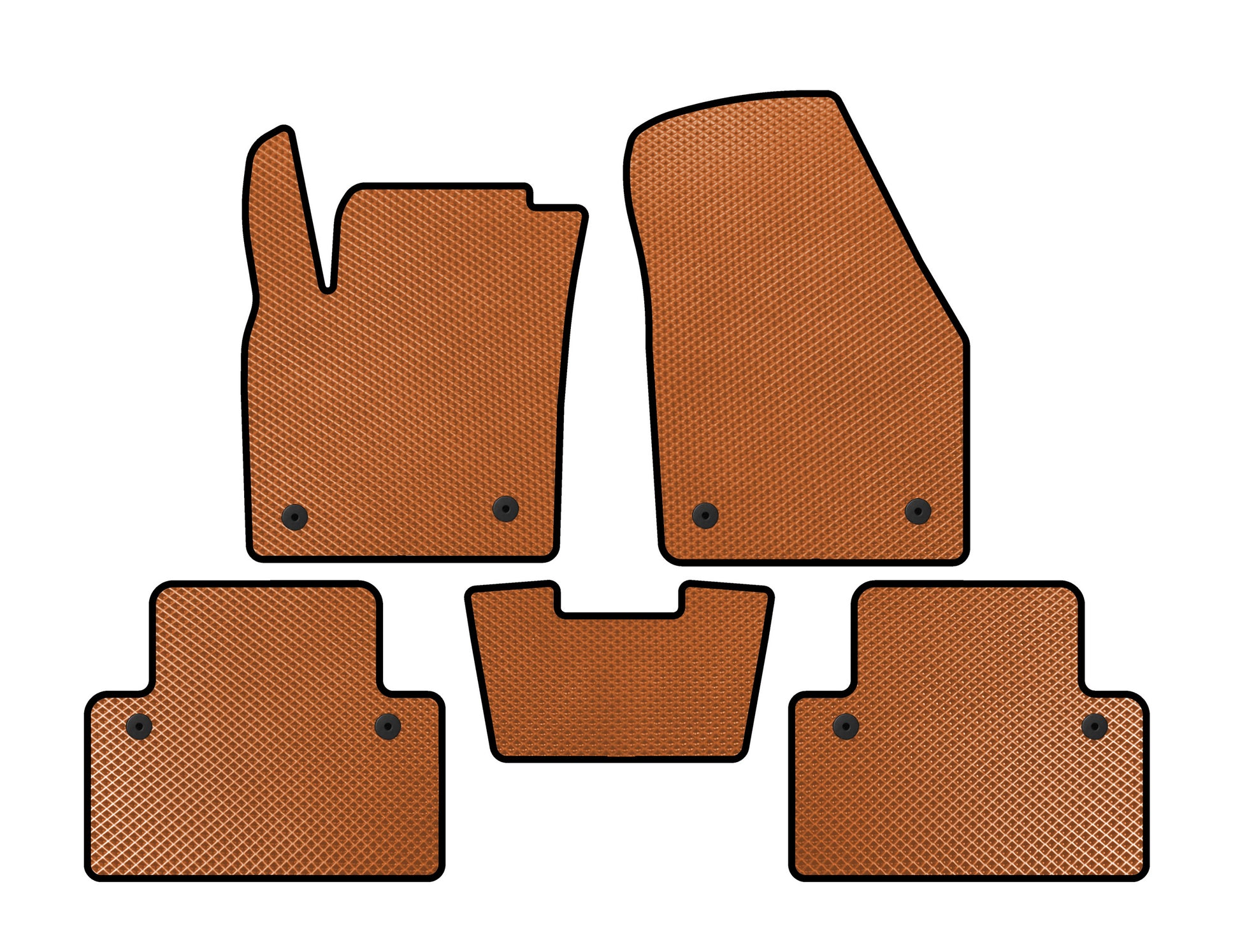EVA Floor Mats (HB, 3-Door, Orange) for Volvo C30 2006-2012 - image 1