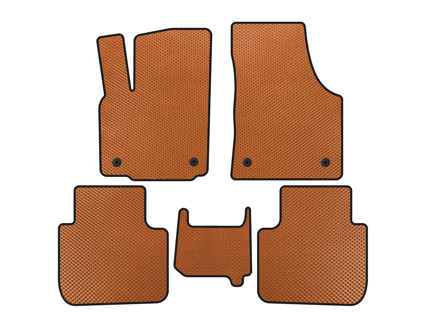 EVA Floor Mats (2 Rows, 7-Seater, Orange) for Volkswagen Atlas (Terramont) 2016- - image 1