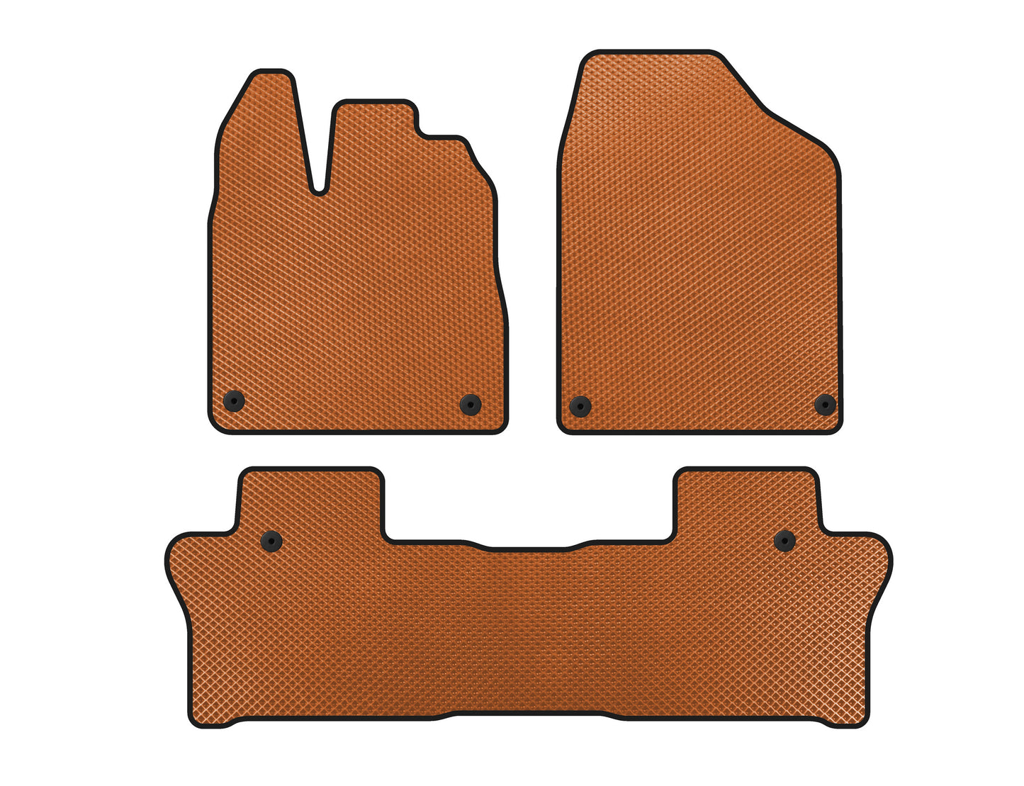 EVA Floor Mats (2 Rows, Orange) for Honda Pilot 2015-2022 - image 1