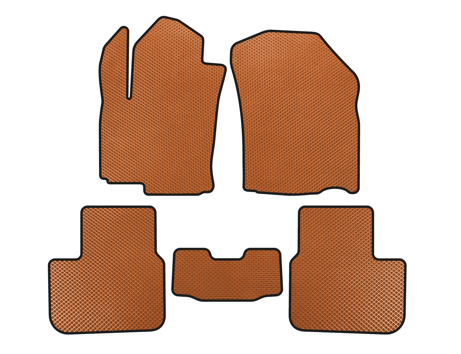 EVA Floor Mats (HB, Orange) for Fiat Sedici 2006-2014 - image 1