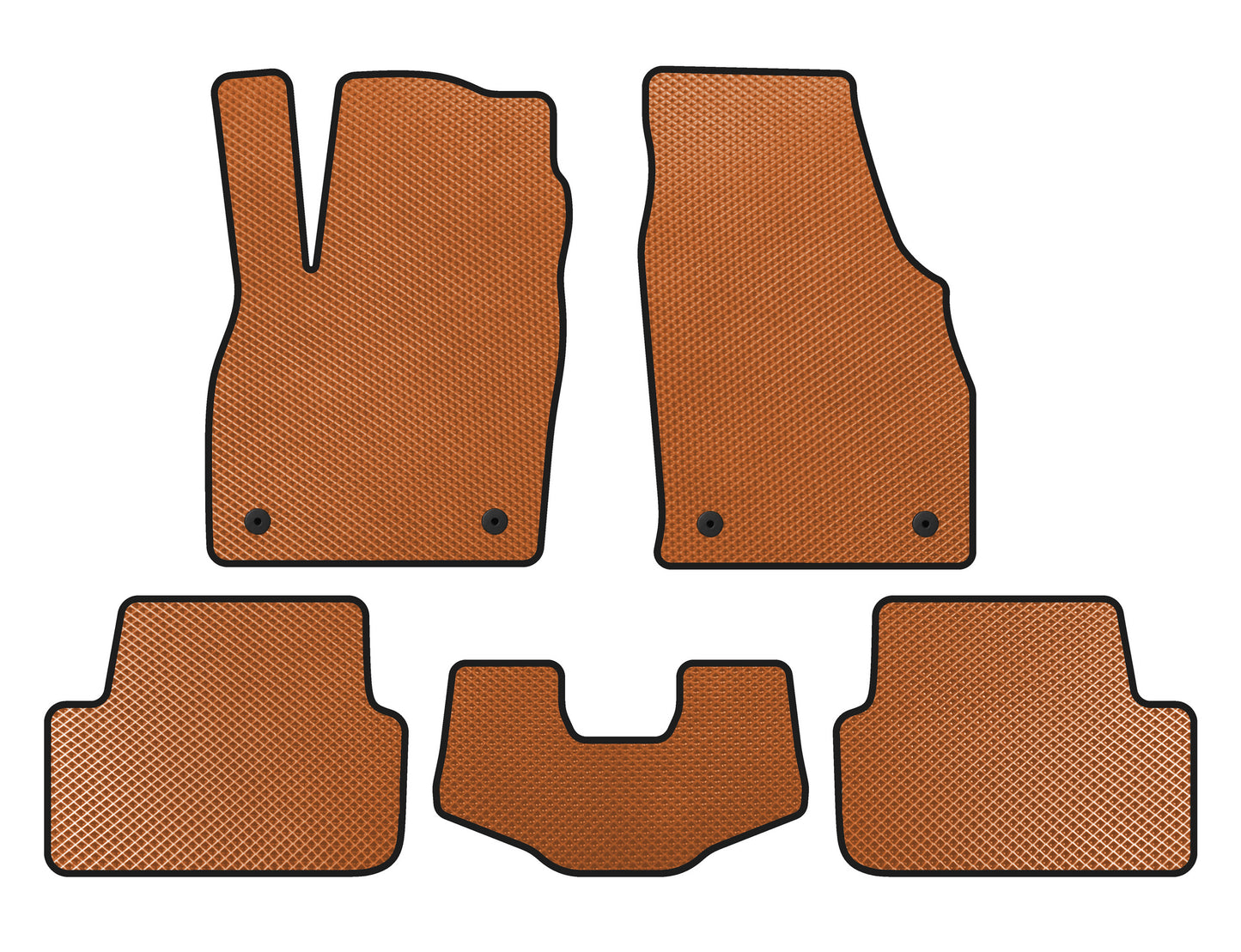 EVA Floor Mats (HB, Orange) for Volkswagen Polo 2017- - image 1