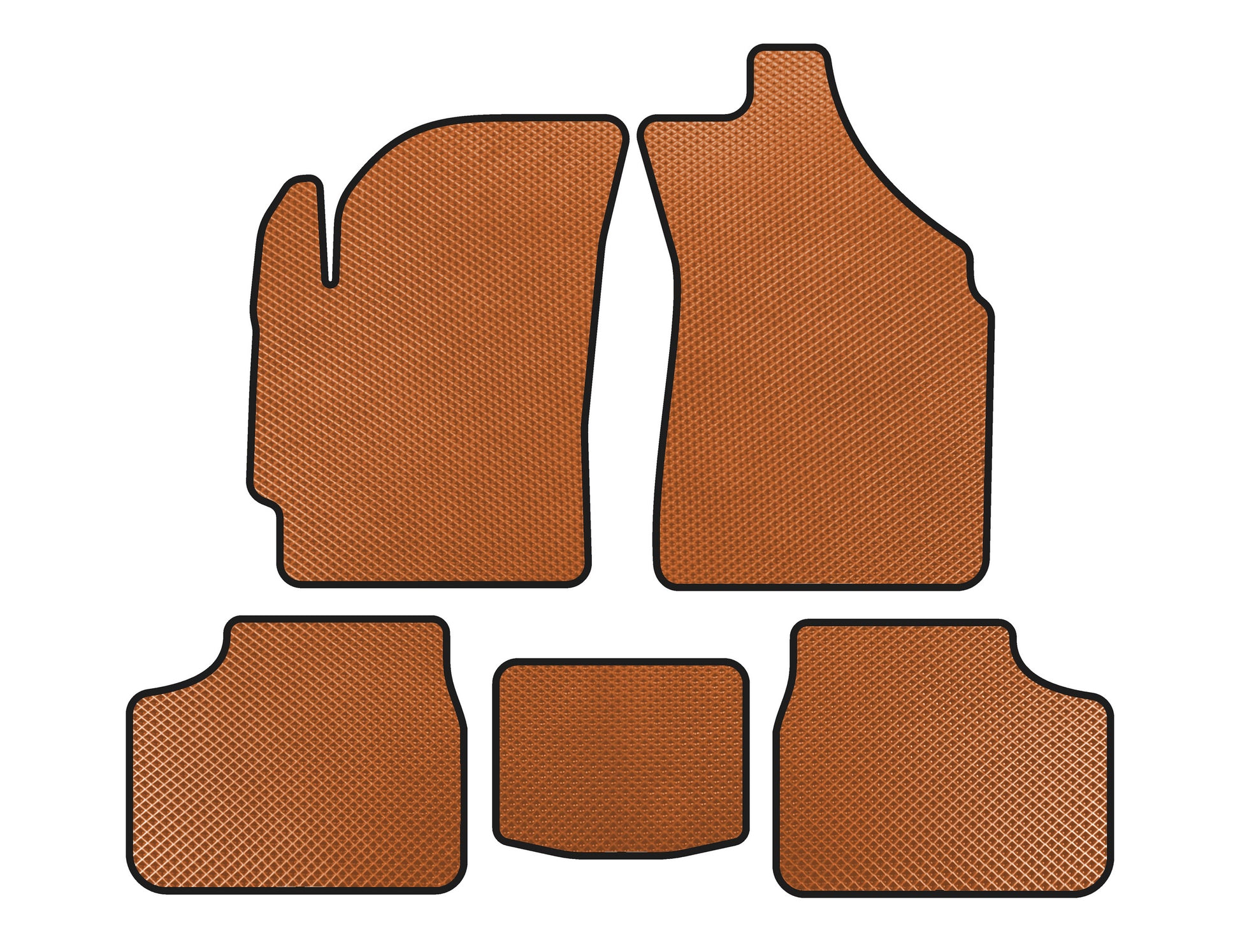 EVA Floor Mats (Orange) for Daewoo Matiz 2009-2015 - image 1