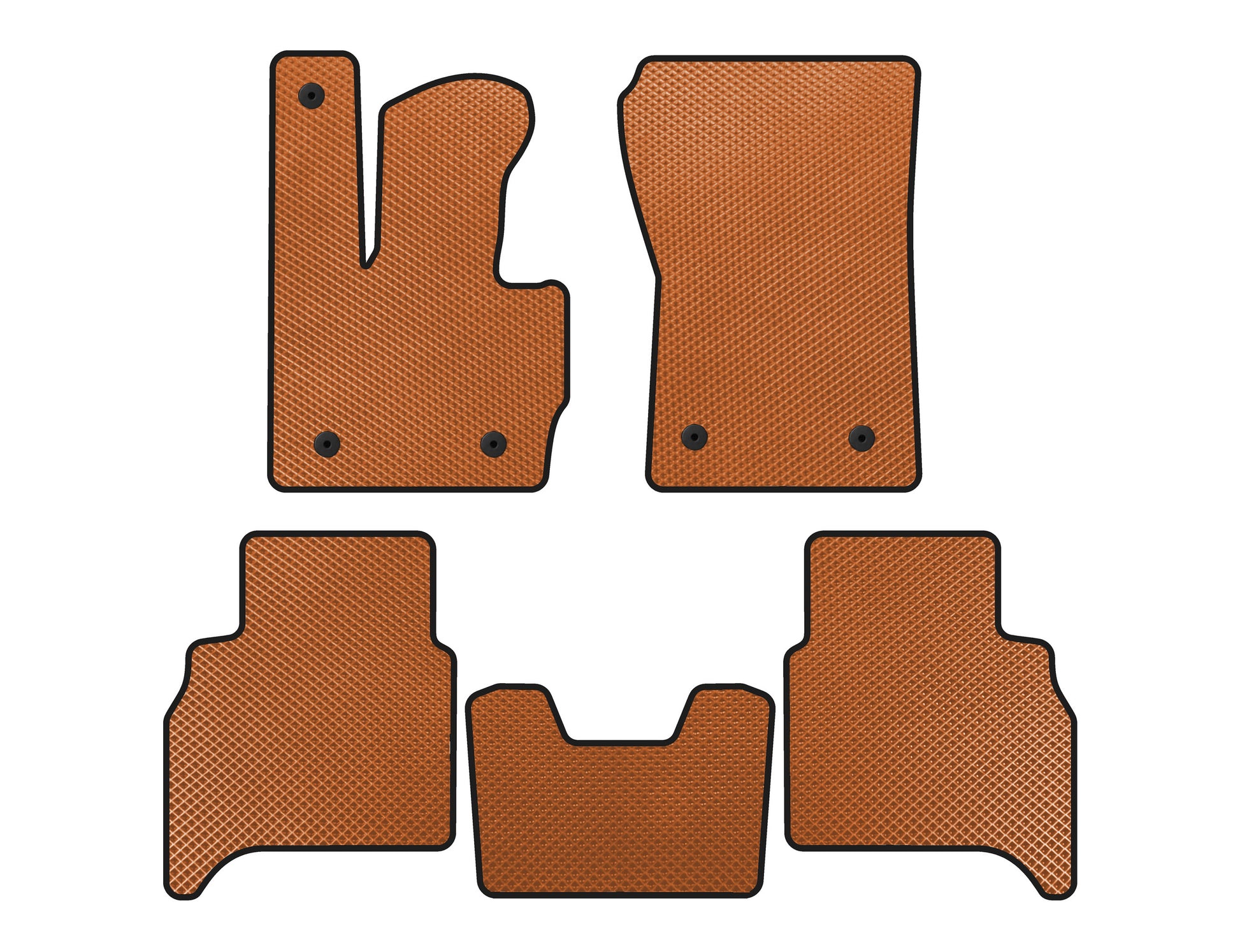 EVA Floor Mats (Automatic, Orange) for Mercedes G сlass W463 2018-2024 - image 1