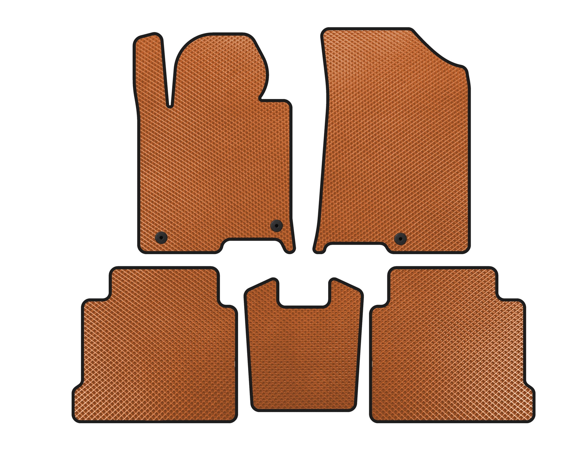 EVA Floor Mats (SD, Orange) for Hyundai Sonata LF 2014-2019 - image 1