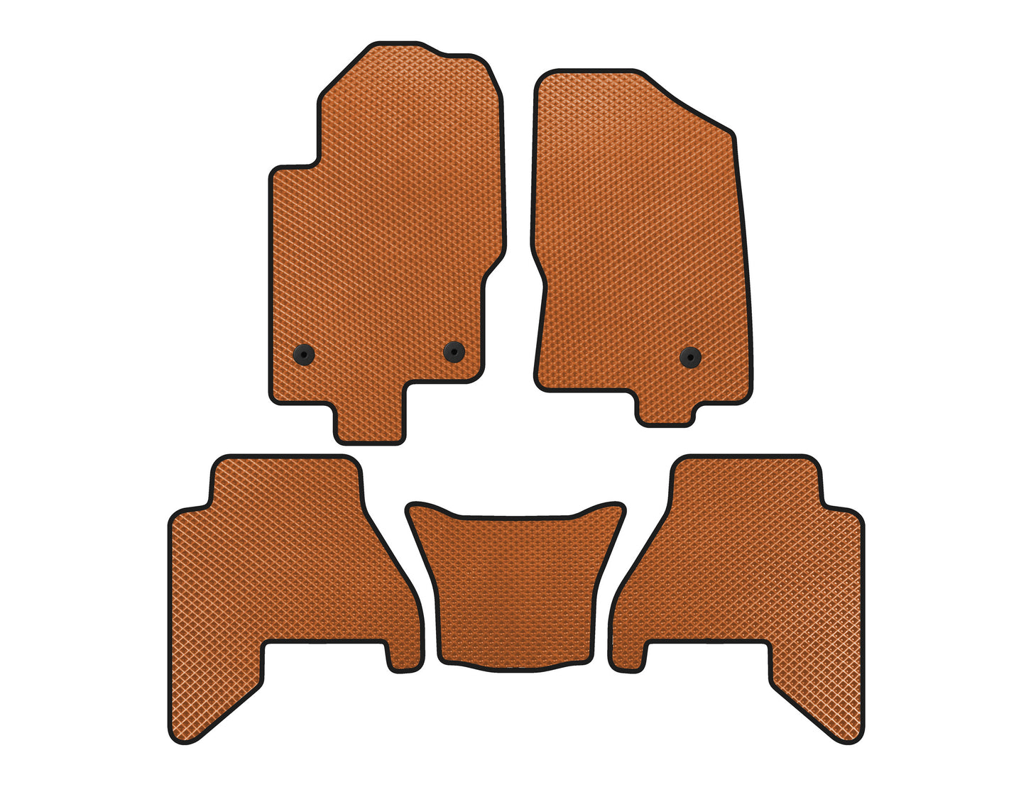 EVA Floor Mats (Orange) for Nissan Pathfinder R51 2005-2014 - image 1