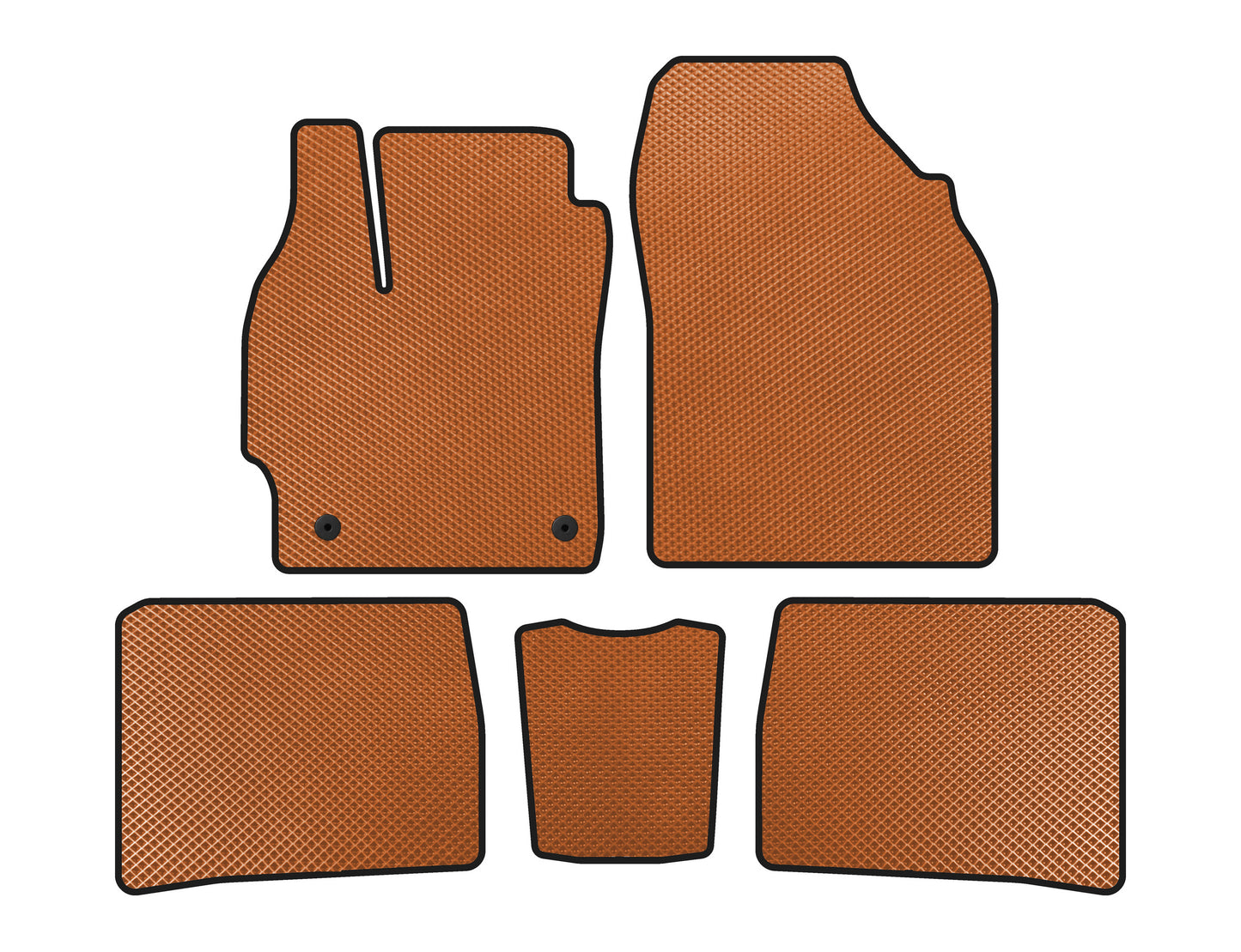 EVA Floor Mats (LB, Orange) for Toyota Prius 2009-2015 - image 1