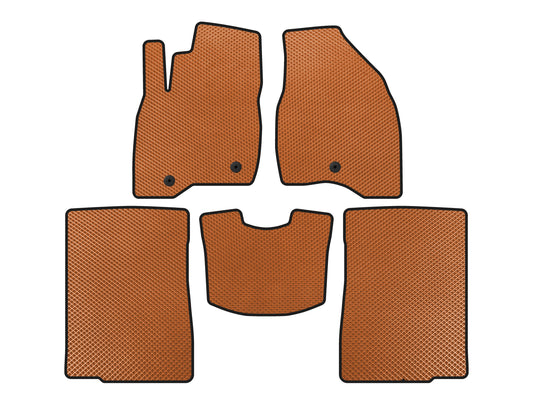 EVA Floor Mats (2015-2017, 2 Rows, 7-Seater, Orange) for Ford Explorer 2011-2019 - image 1