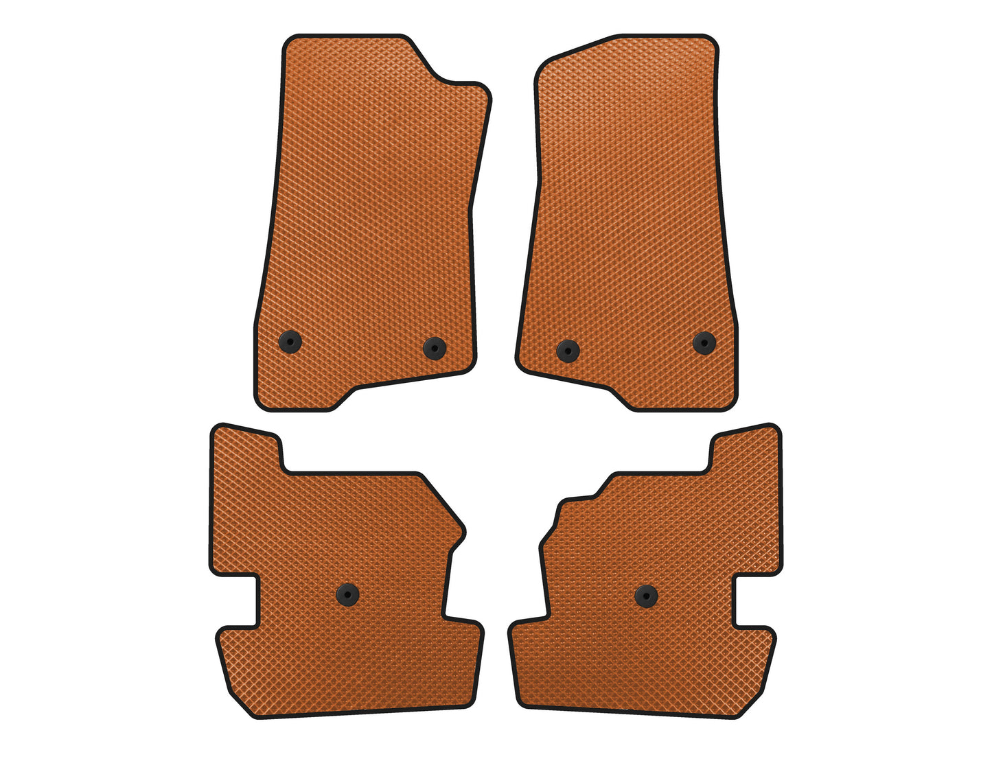 EVA Floor Mats (Orange) for Jeep Wrangler 2018- - image 1