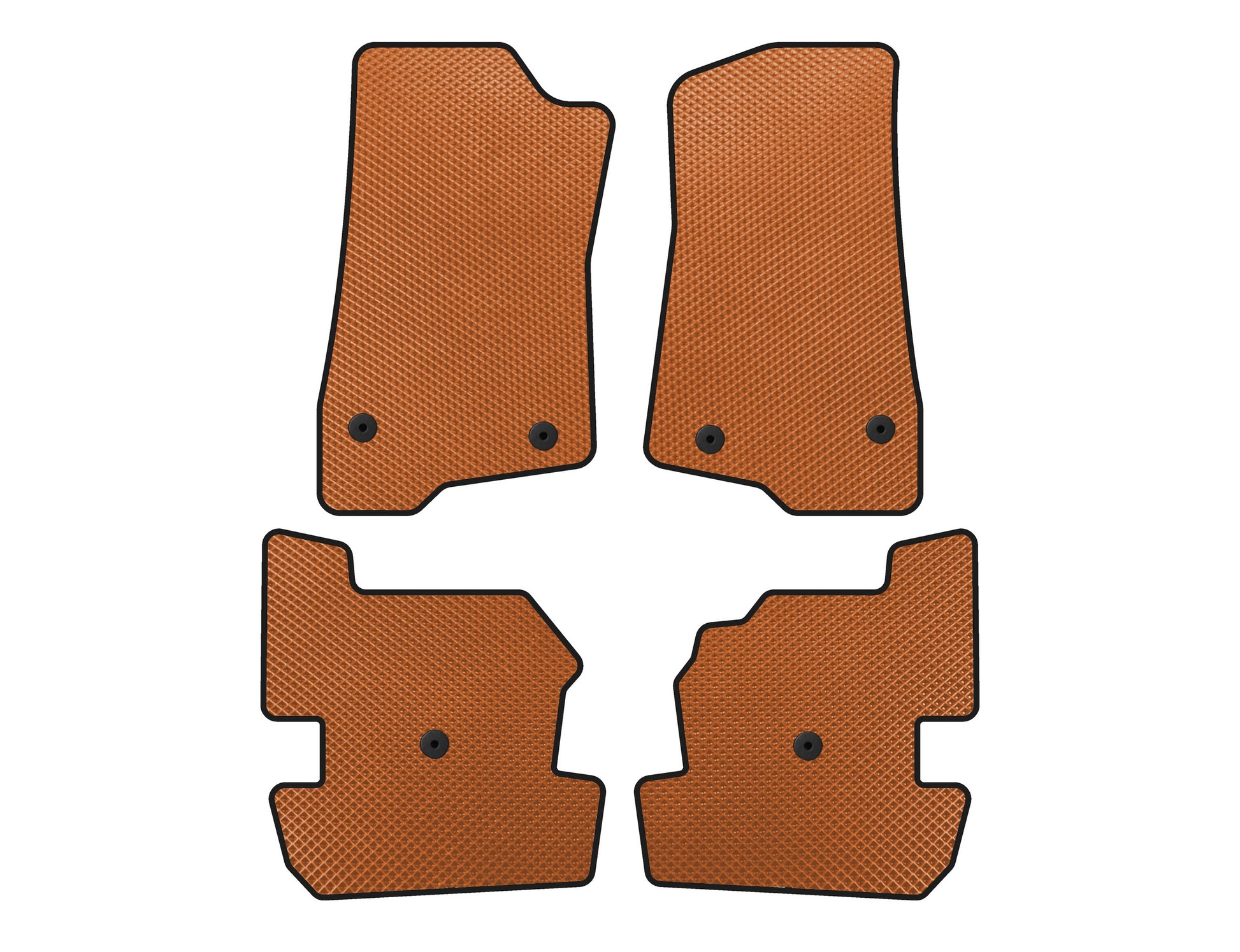 EVA Floor Mats (Orange) for Jeep Wrangler 2018- - image 1