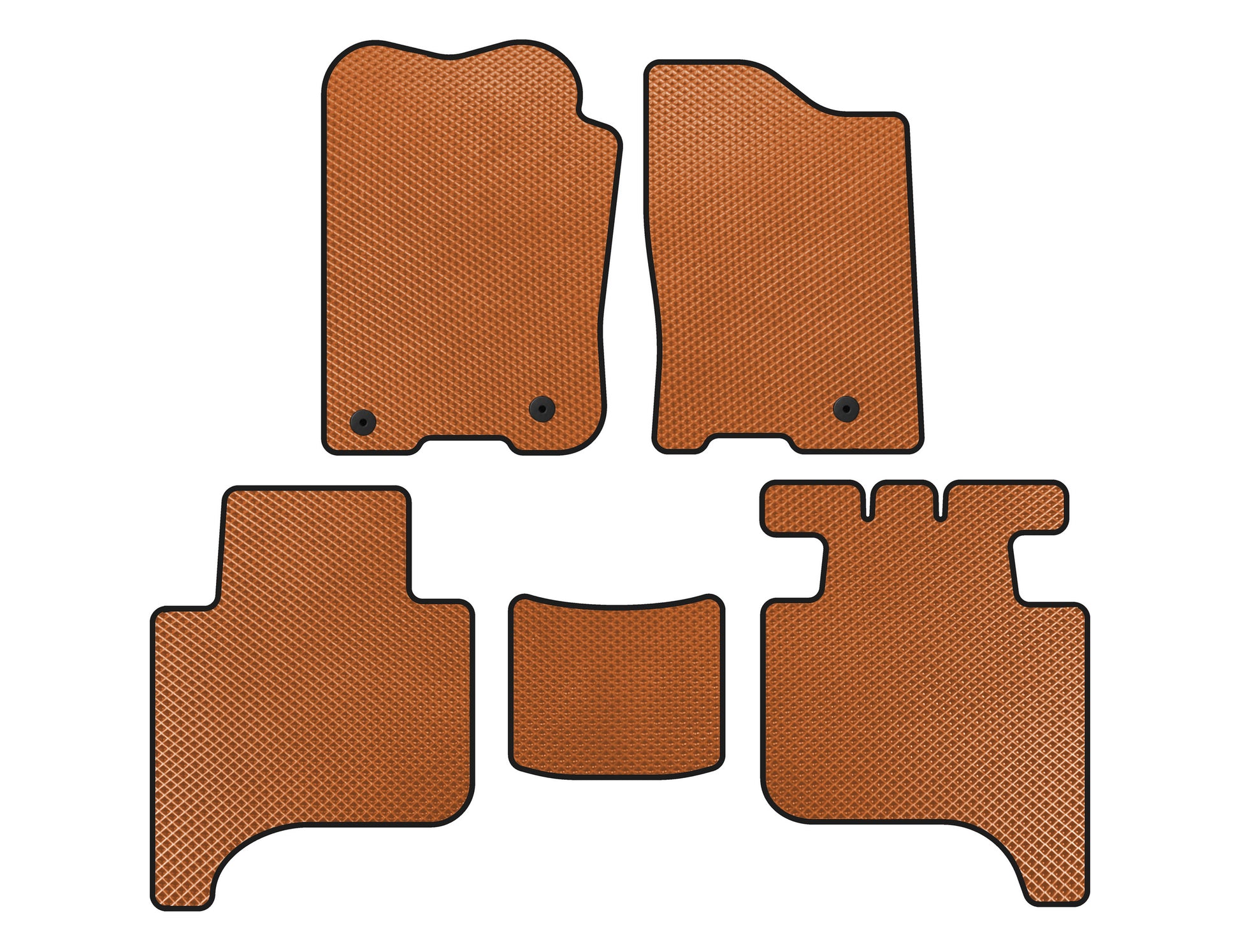EVA floor mats (2 rows, 2004-2008, Orange) for Infiniti QX56 2004-2010 - image 1