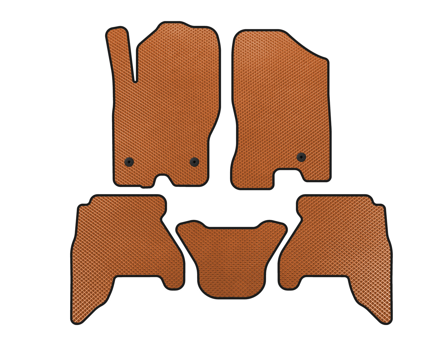 EVA Floor Mats (2 Rows, Orange) for Nissan Pathfinder R51 2005-2014 - image 1