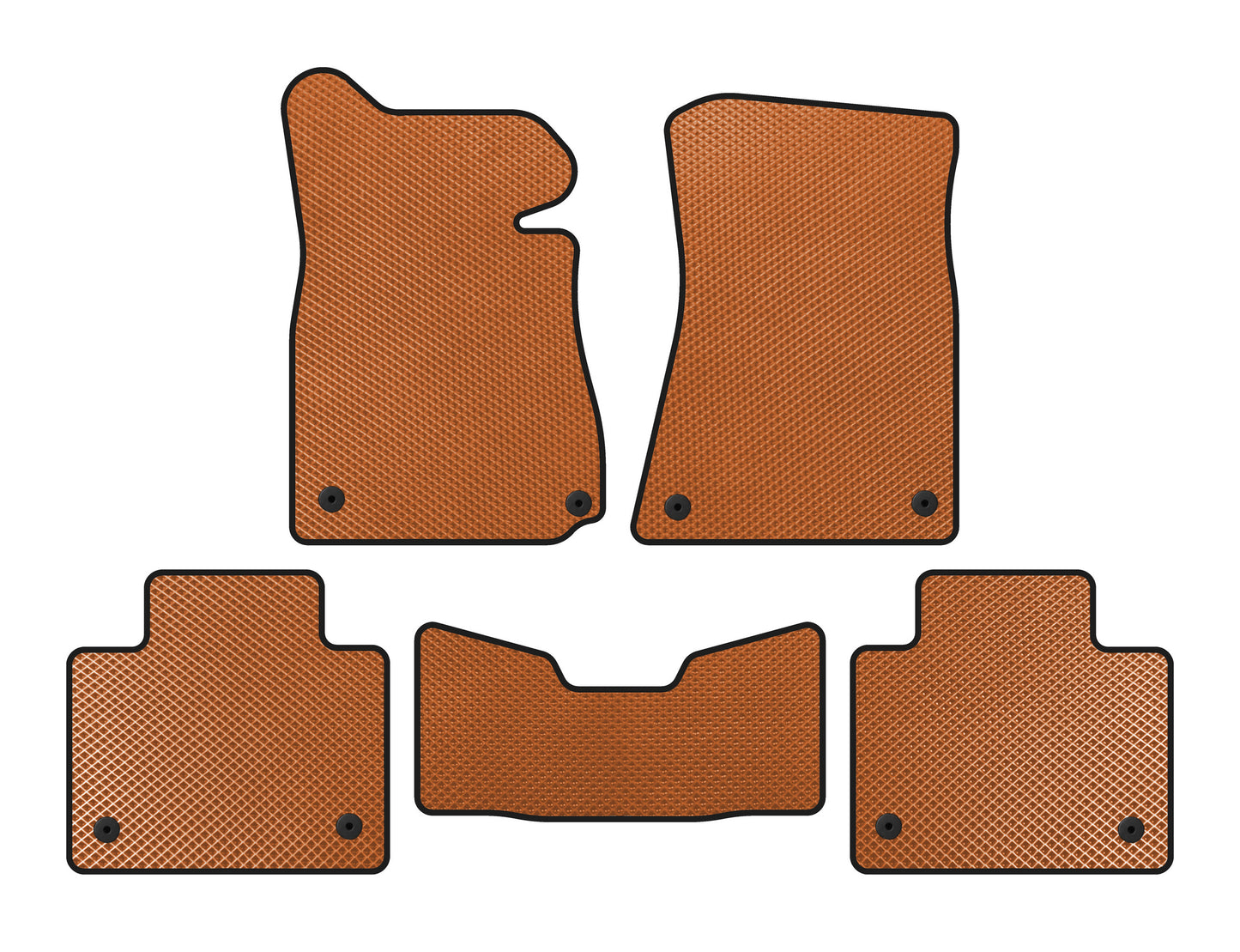EVA floor mats (2011-2015, SD, Not all-wheel drive, Orange) for Lexus GS 2011-2020 - image 1