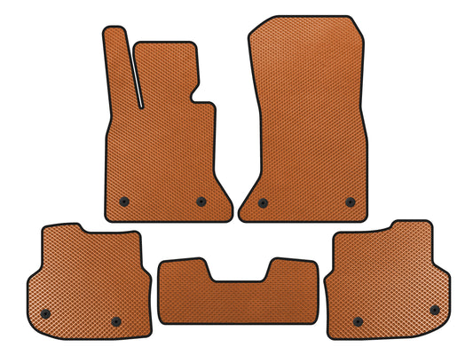 Floor mats 2010-2013 (EVA, orange) for BMW 5 Series F-10/11/07 2010-2016 - image 1