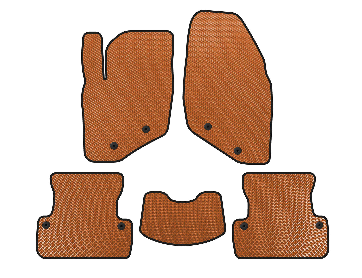 EVA Floor Mats (SD, Orange) for Volvo S60 2000-2009 - image 1