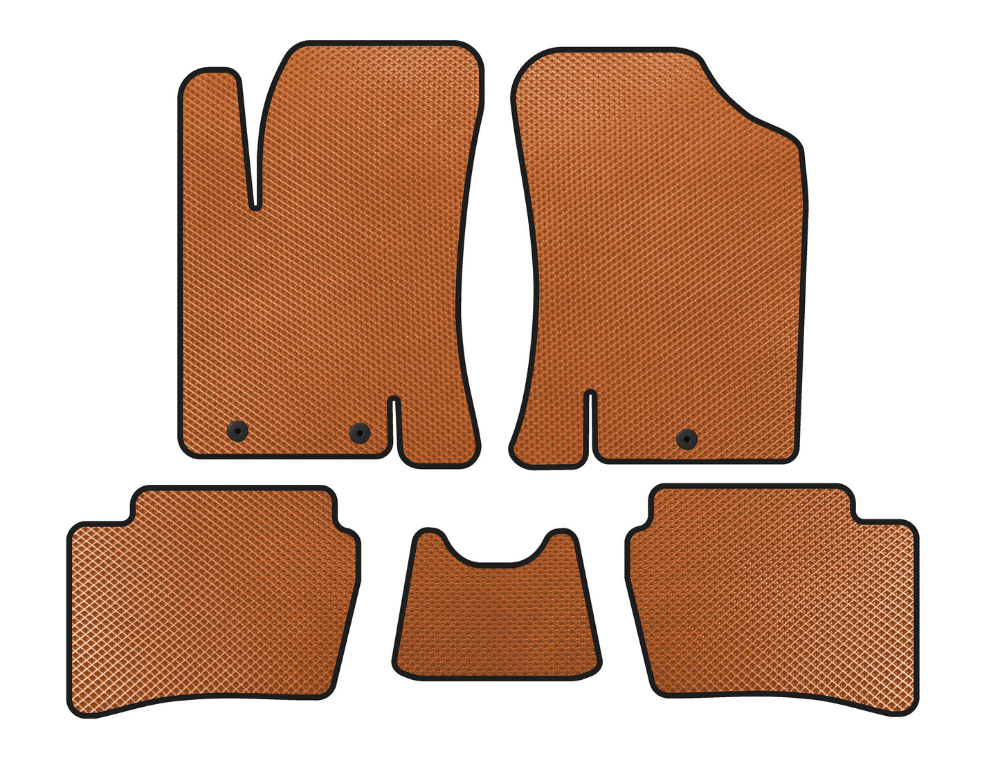 EVA Floor Mats (HB, Orange) for Hyundai I-20 2008-2012 - image 1