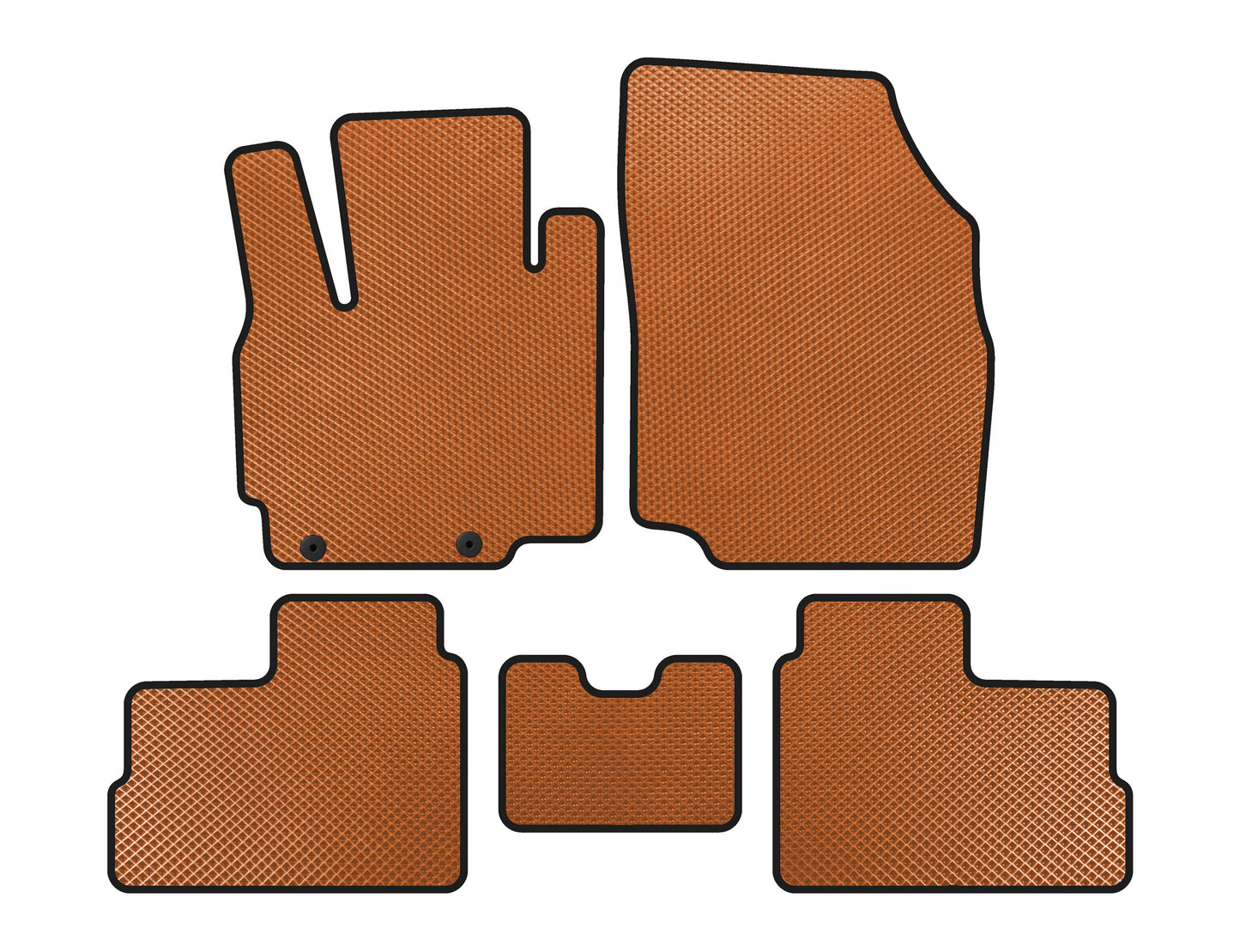 EVA Floor Mats (for Space Star, 2012-2016, HB, Orange) for Mitsubishi Space Star/Mirage 2012- - image 1