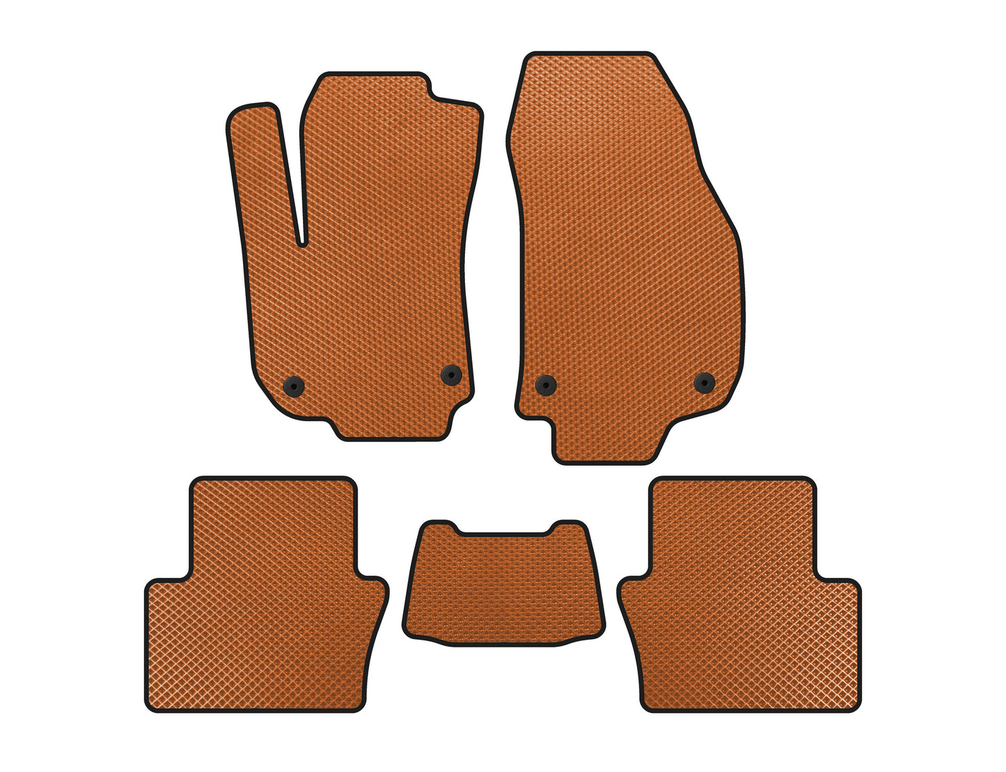 EVA Floor Mats (2 Rows, Orange) for Opel Zafira B 2005-2011 - image 1