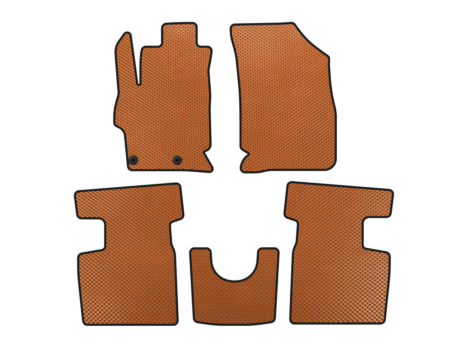 EVA Floor Mats (2017+, SD, Orange) for Peugeot 301 2012- - image 1