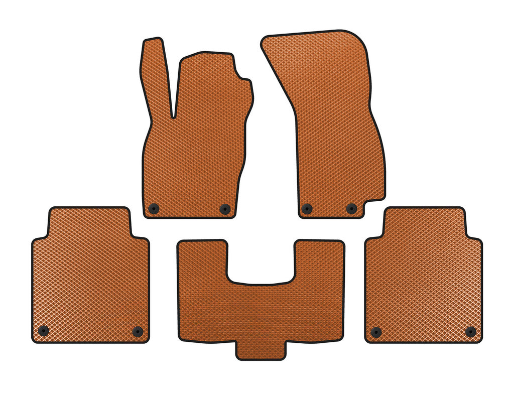 EVA Floor Mats (Long, Orange) for Audi A8 2018- - image 1