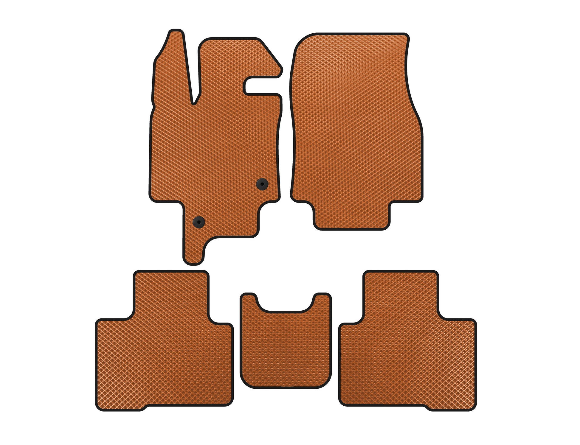 EVA Floor Mats (2 Rows, 7-Seater, Orange) for Toyota Highlander 2019- - image 1