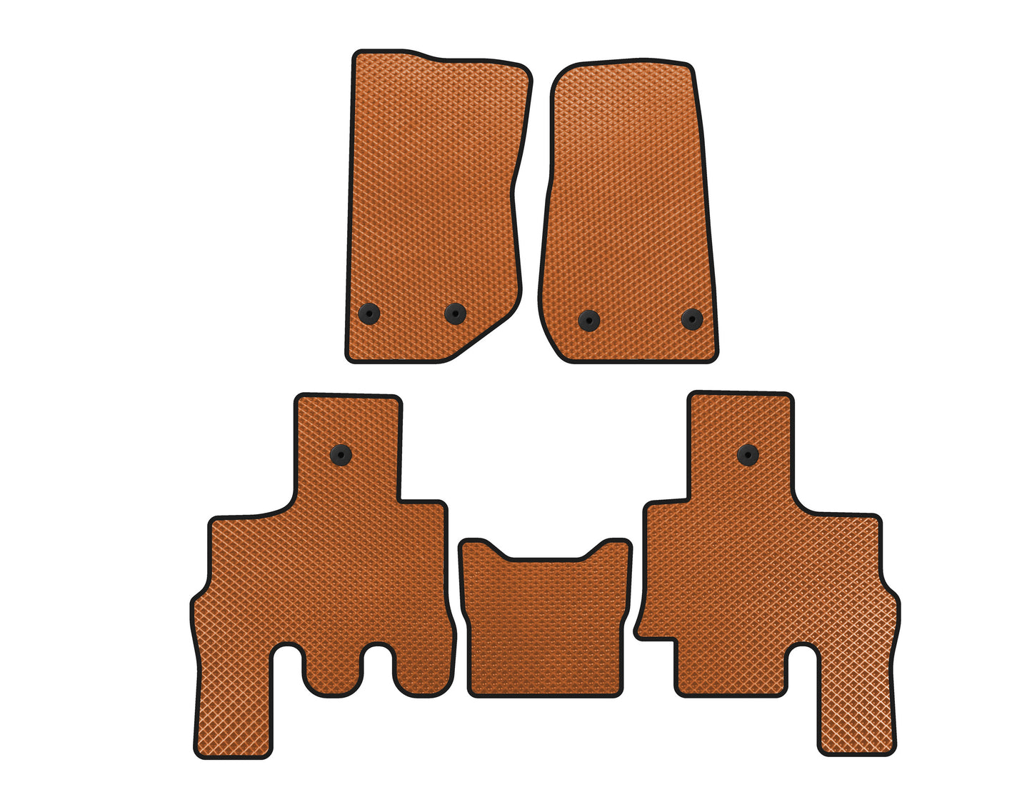 EVA Floor Mats (Orange) for Jeep Wrangler 2007-2017 - image 1