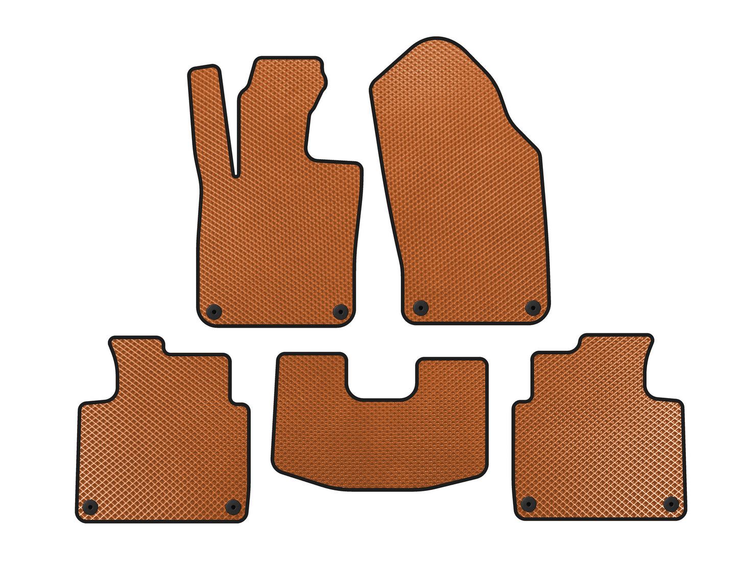 EVA Floor Mats (SD, Short Base, Orange) for Volvo S90/V90 2016- - image 1