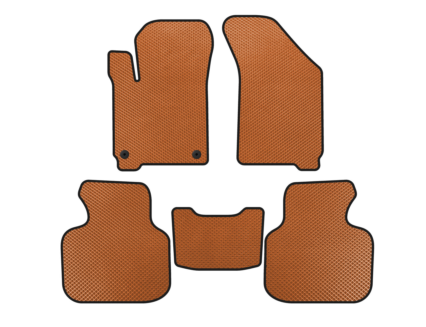 EVA Floor Mats (2011-2020, 7-Seater, Orange) for Dodge Journey 2008-2020 - image 1