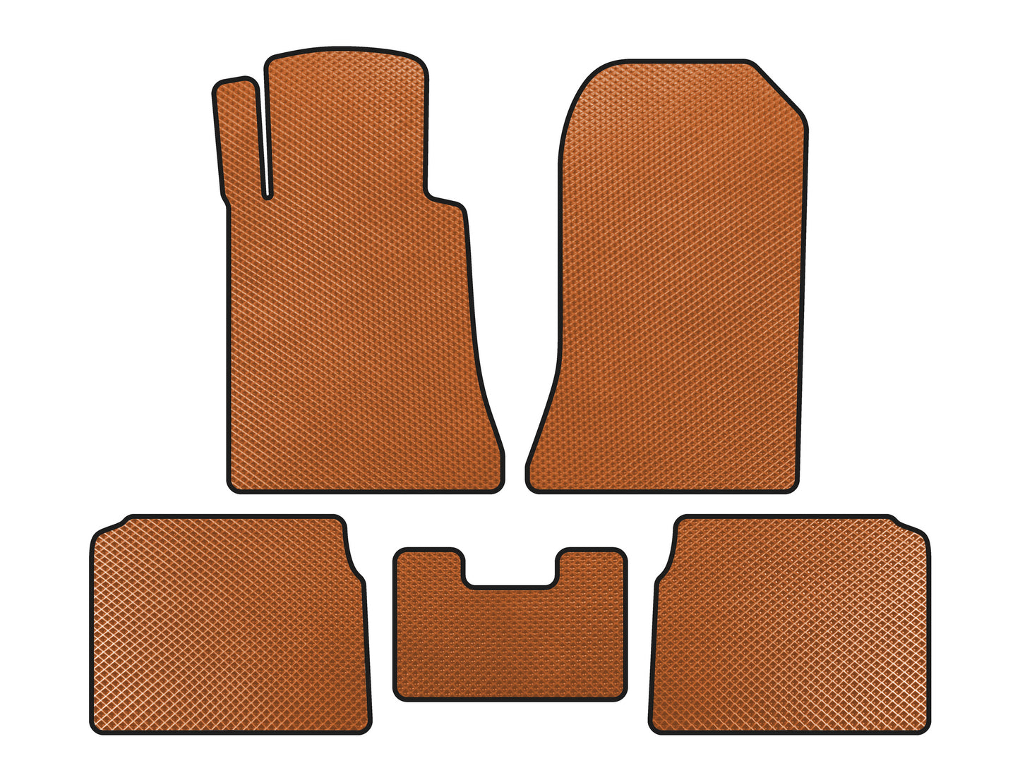 EVA Floor Mats (SD, Orange) for Mercedes E-сlass W124 1984-1997 - image 1