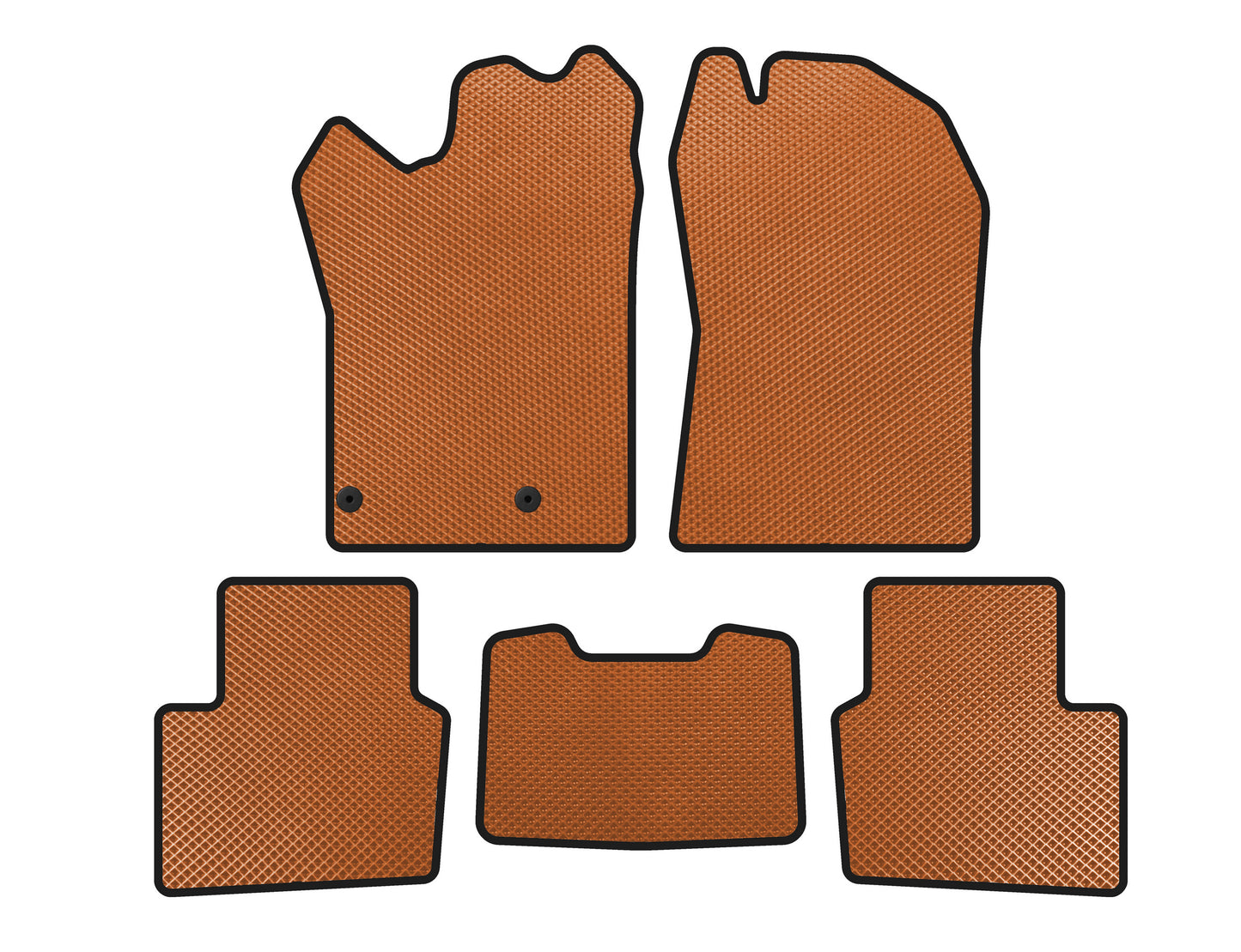 EVA Floor Mats (Hybrid, Orange) for Nissan Qashqai 2021- - image 1