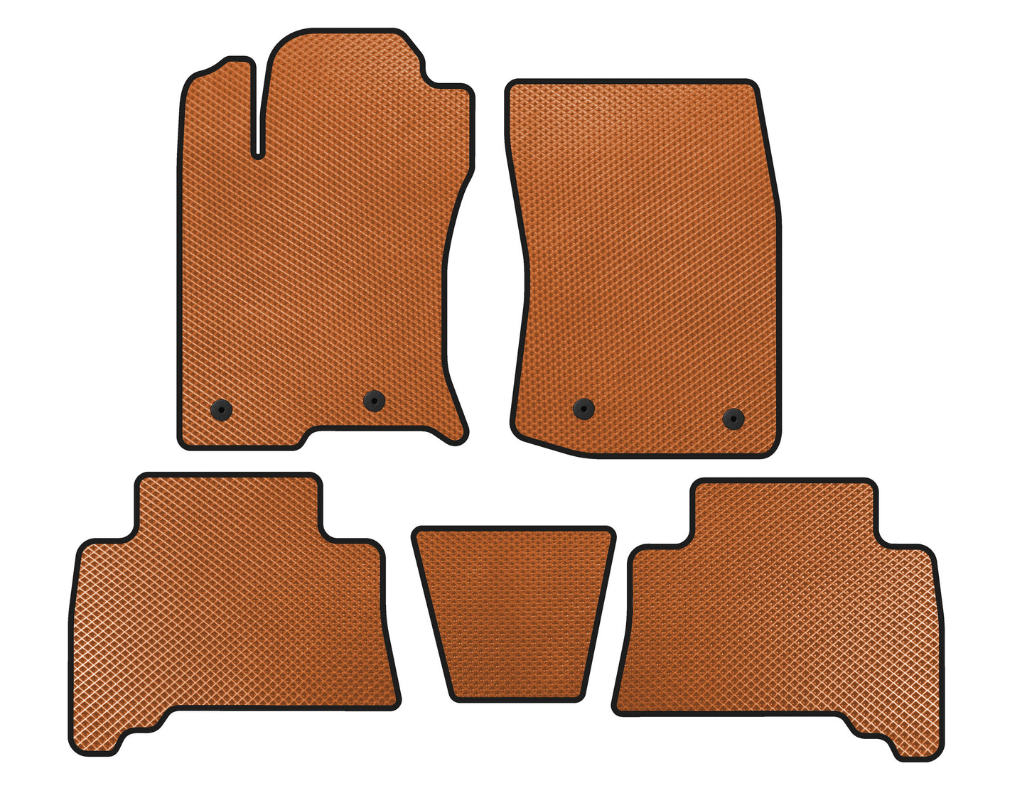 EVA Floor Mats (2009-2014, Orange) for Toyota 4Runner 2009-2024 - image 1