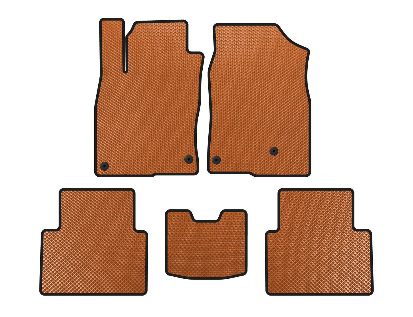 EVA Floor Mats (SD, Orange) for Honda Civic Sedan X 2016-2021 - image 1
